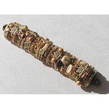 Michal Golan Oranges and Browns Swarovski Crystal Mezuzah、mySite、topwebapps