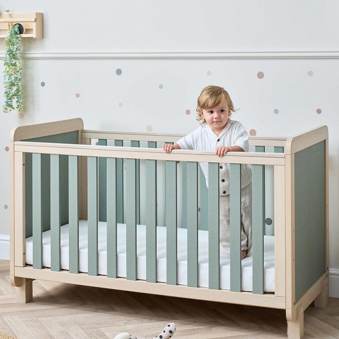  Tutti Bambini Kuba Cot Bed - Golden Oak / Sage Weave、mySite、merchandisen
