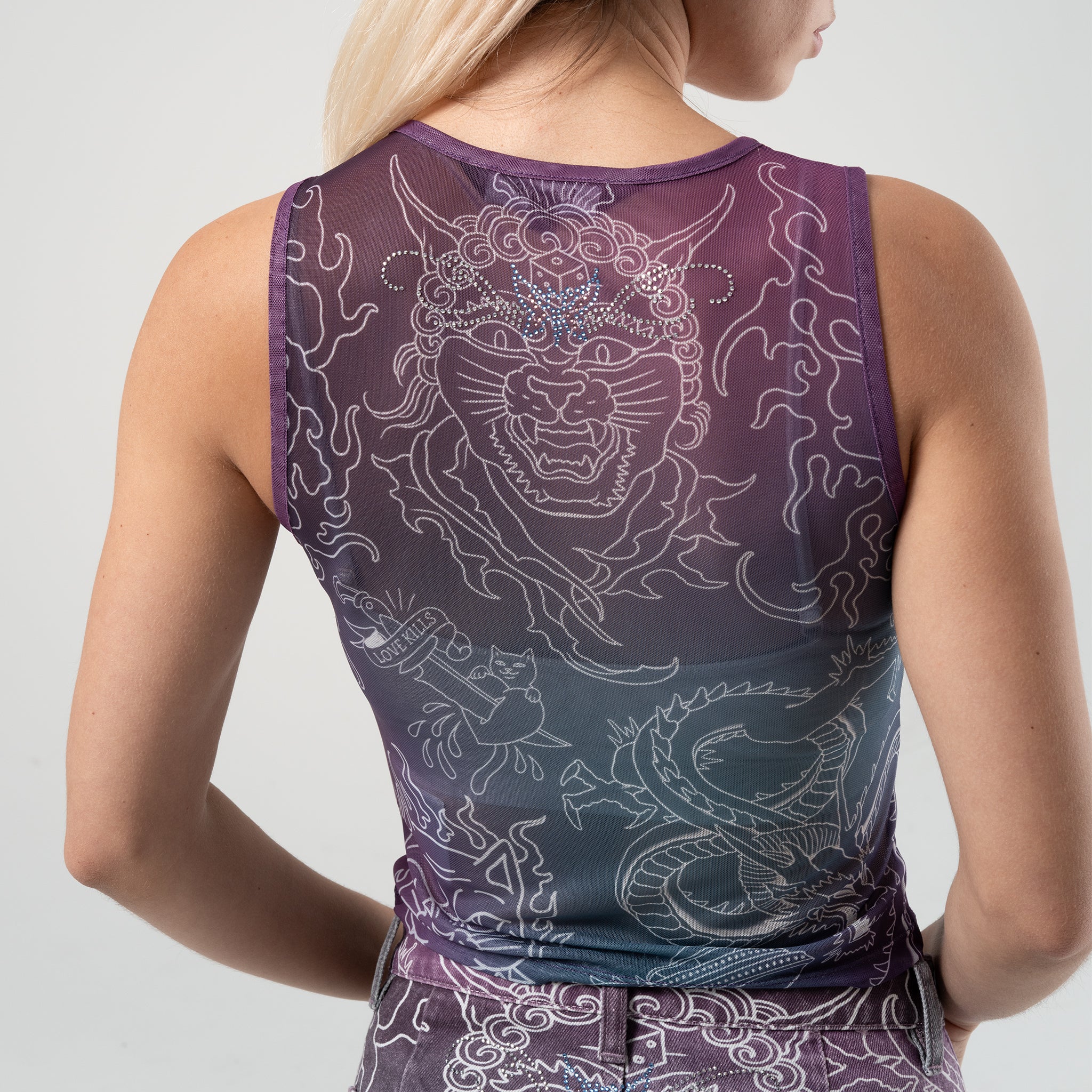  Trace Mesh Cropped Tank (Multi)、mySite、merchandisen