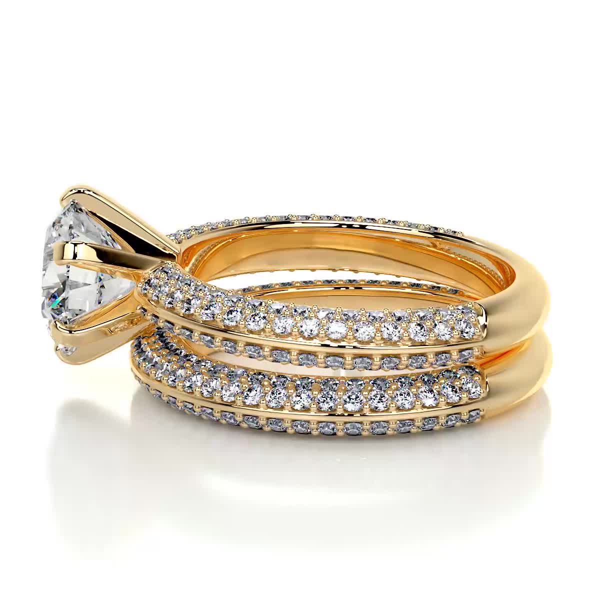 Haven Lab Grown Diamond Bridal Set -18K Yellow Gold、mySite、hinf8tx79