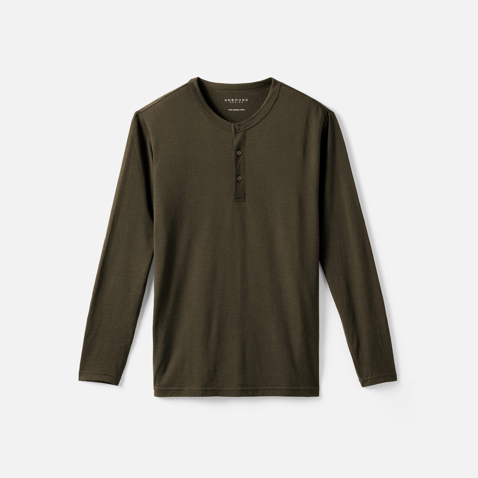 Men's Long Sleeve Merino Henley、mySite、noshort