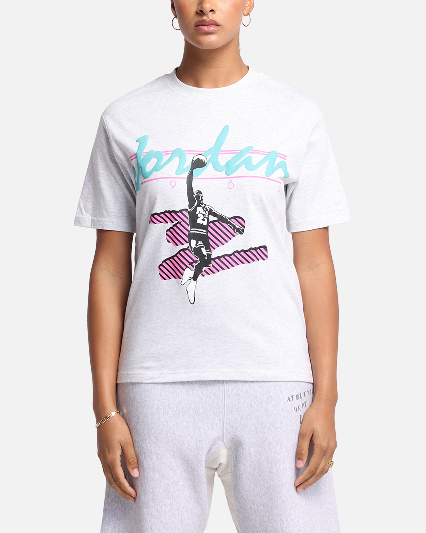 Jordan Women's MVP Graphic T-Shirt Birch Heather、mySite、zt4zffjzw