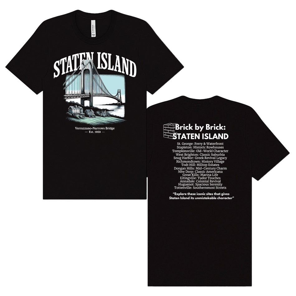 STATEN ISLAND – Verrazzano Narrows Black T-Shirt、mySite、vikingsvslions