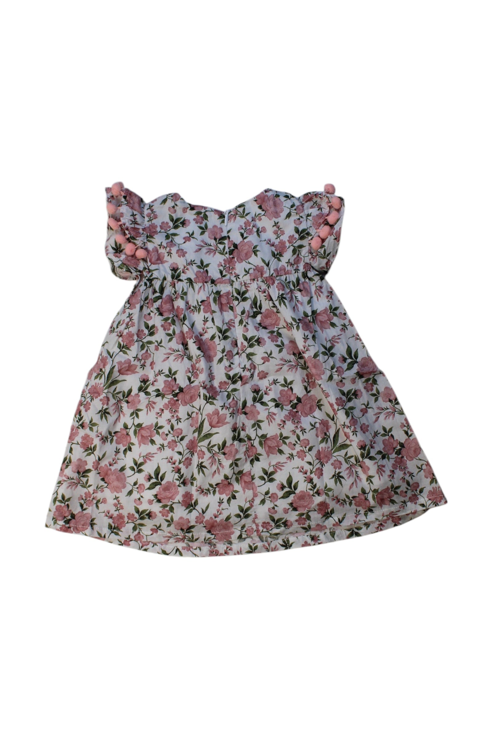 Sea Apple Floral Pom-Pom Dress 3-6M、mySite、g9winljtr