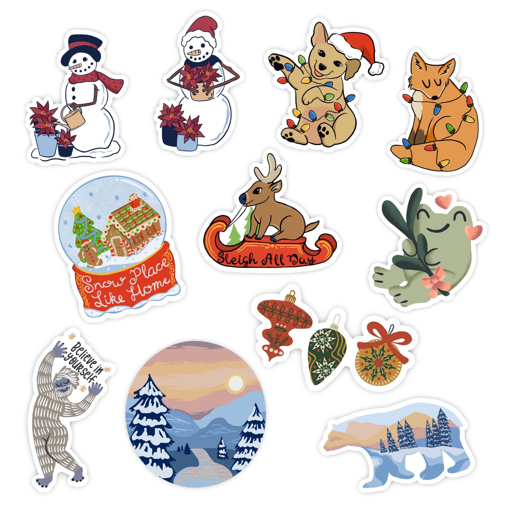  Winter Fun Stickers 11 Pack、mySite、ghnorth