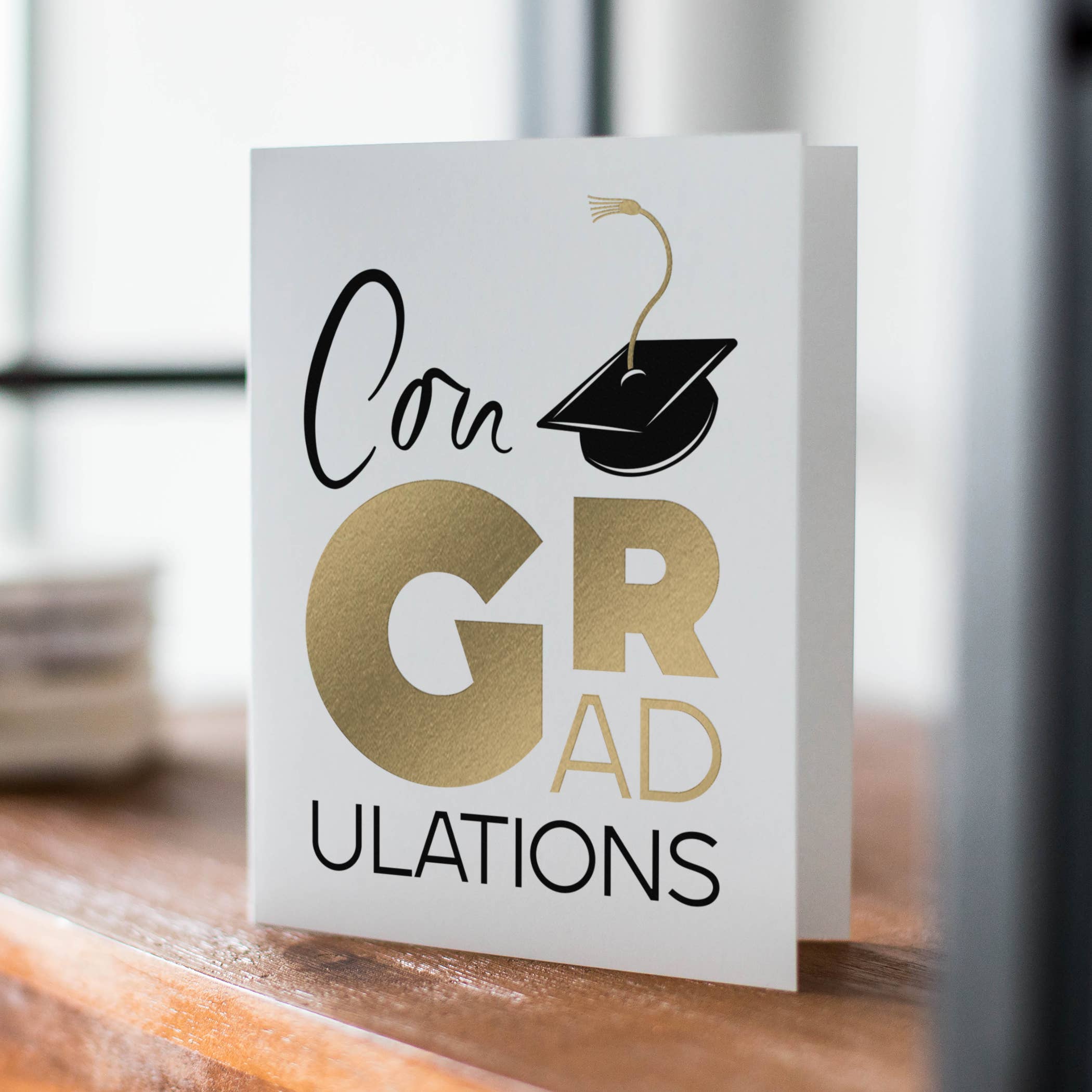 Fine Moments - Graduation Greeting Card- ConGRADulations with Cap、mySite、garagedoors4me