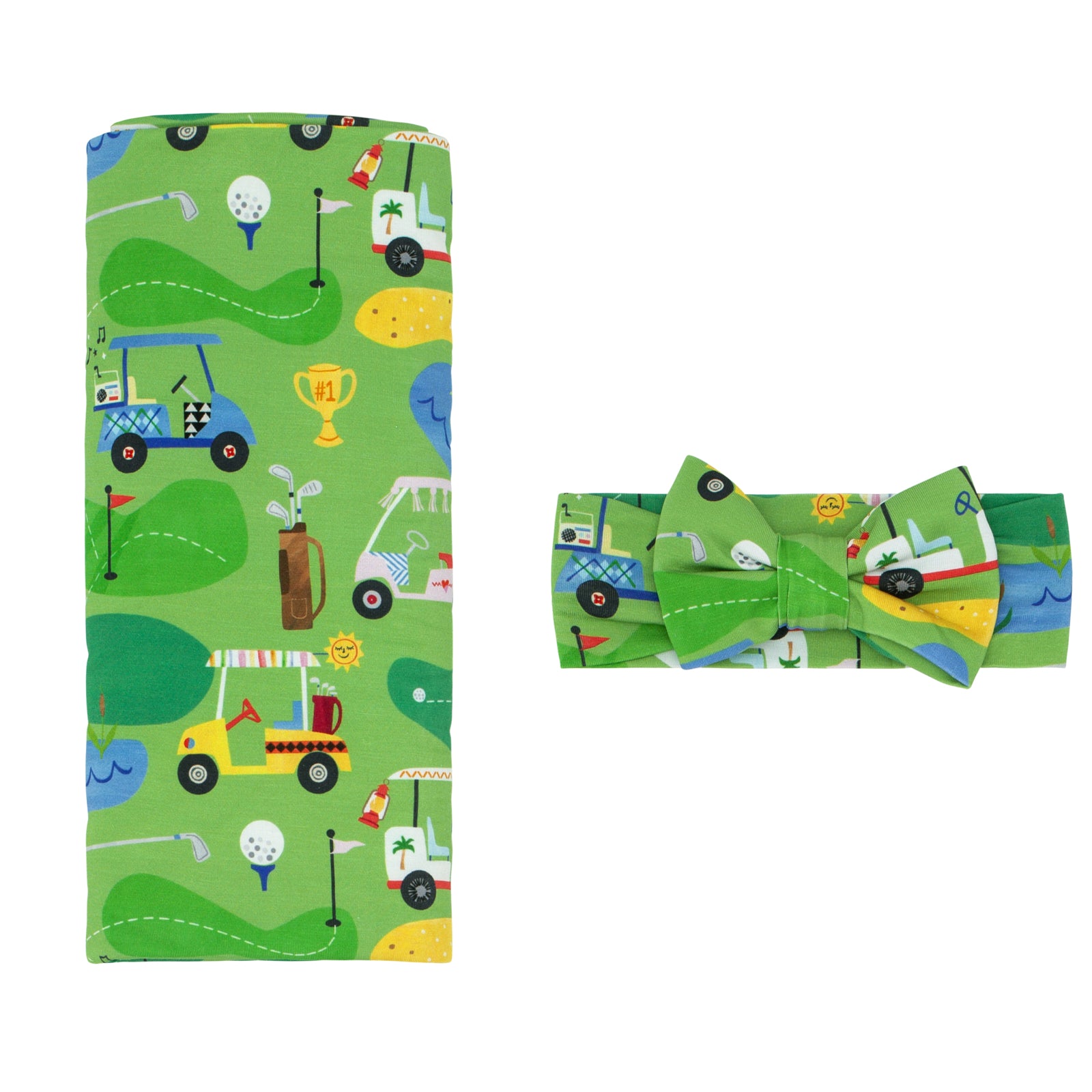  Fairway Fun Swaddle & Luxe Bow Headband Set、mySite、layawaytickets