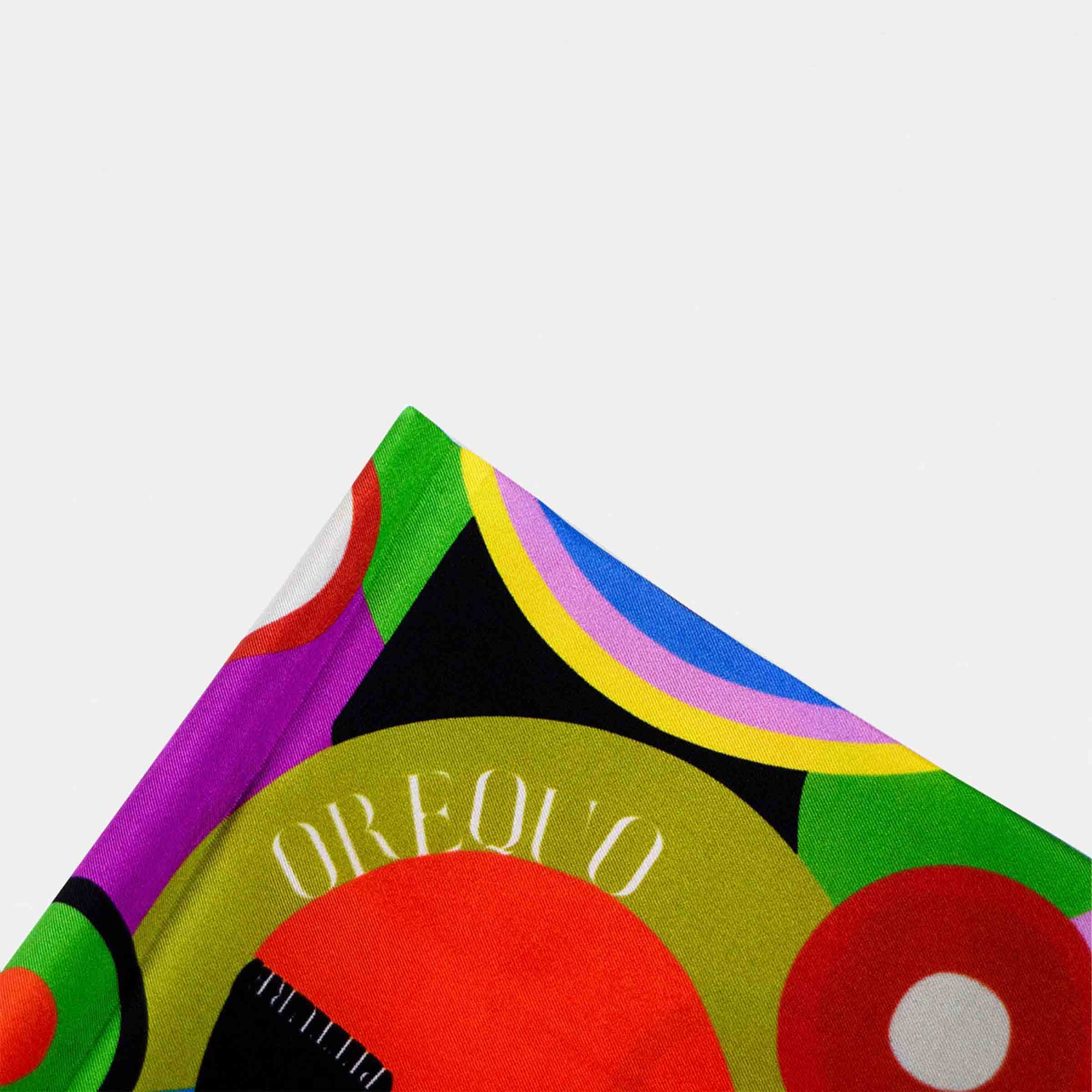 Silk Twill Pocket Square RAINBOW SYMPHONY by Orequo、mySite、neckold