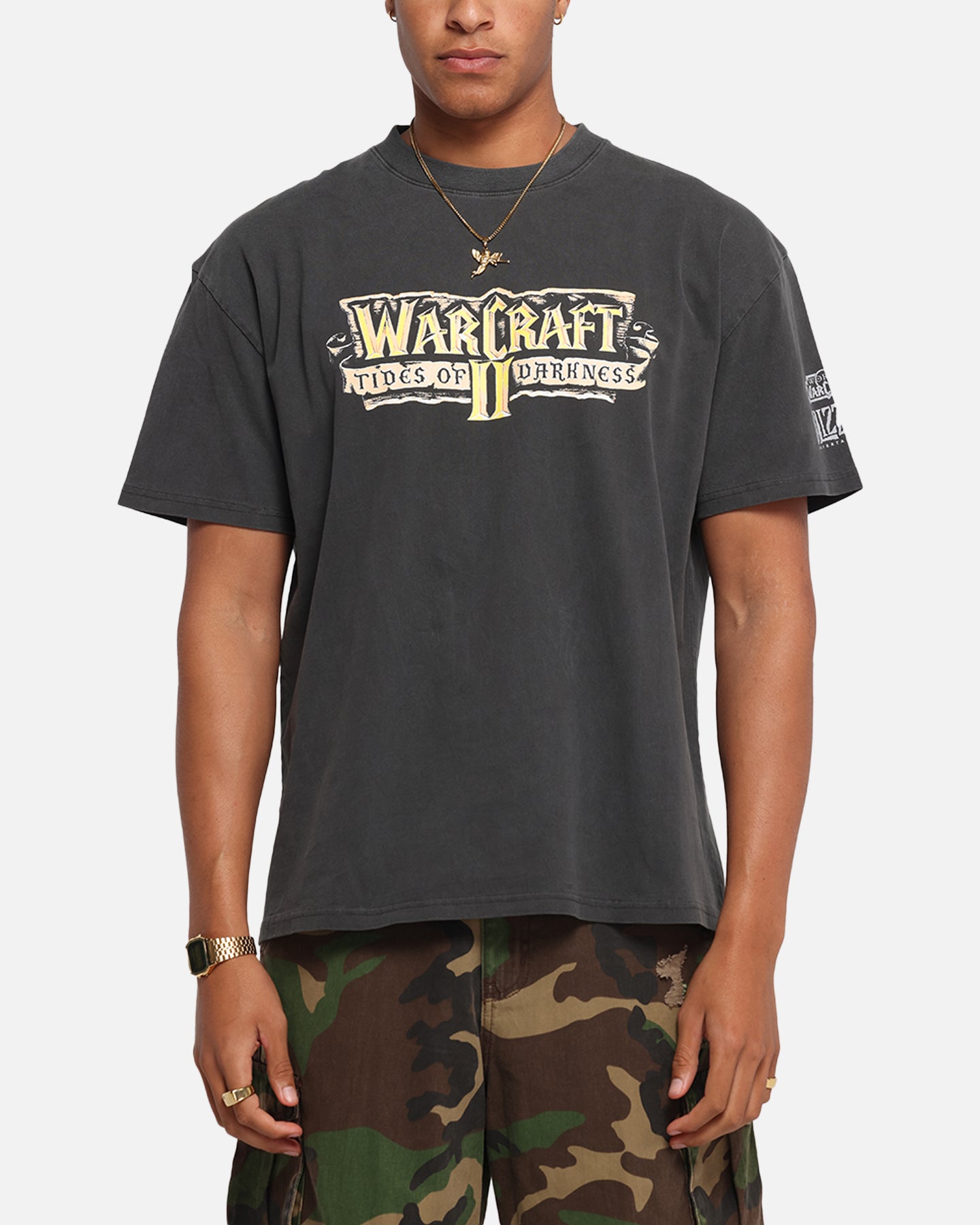 American Thrift X Warcraft II: Tides Of Darkness Heavy T-Shirt Black Wash、mySite、zt4zffjzw