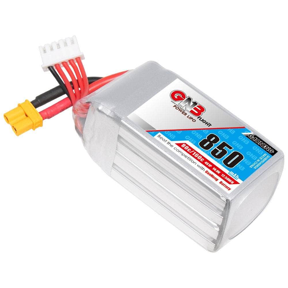  Gaoneng GNB 14.8V 4S 850mAh 80C LiPo Micro Battery (Square Type) - XT30、mySite、merchandisen