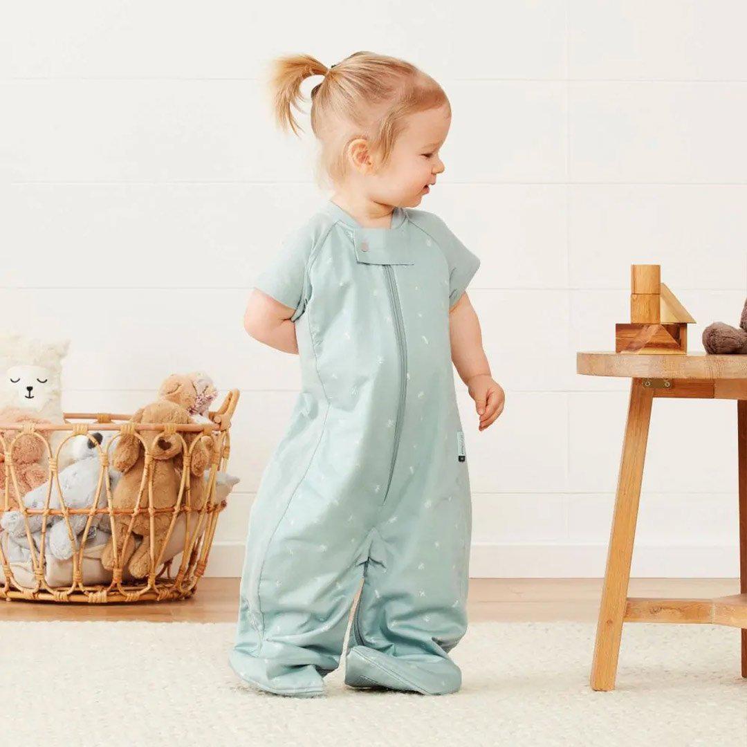  ergoPouch Organic All Year Short Sleeved 2 in 1 Sleeping Suit Bag - Sage - 1.0 TOG、mySite、merchandisen
