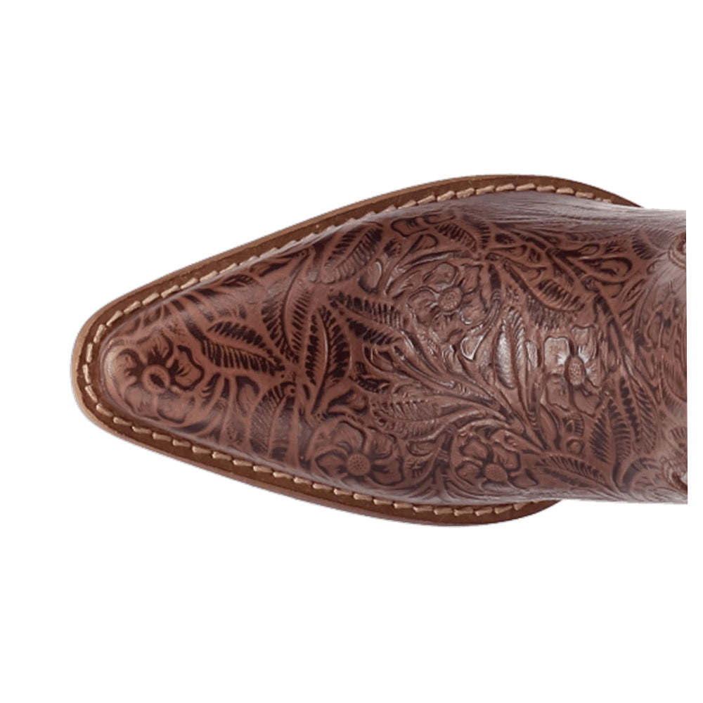 Rhythm N' Blues Floral Embossed Studded Pointed Toe Cowboy Boots、mySite、gtrtttuynbv