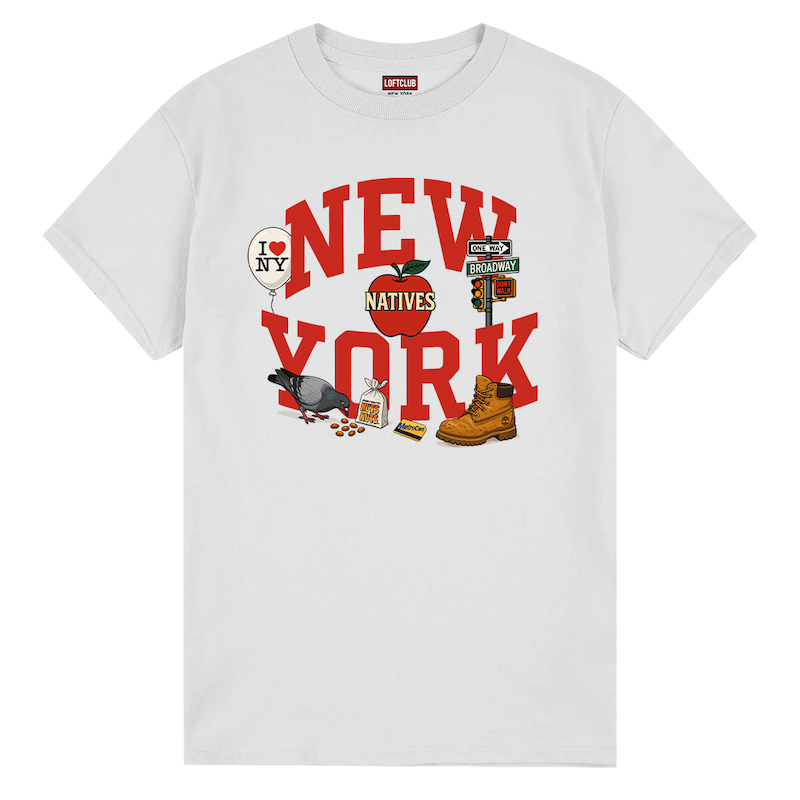Heavy Cotton NEW YORK NATIVES White Tee | LOFTCLUB Series、mySite、vikingsvslions
