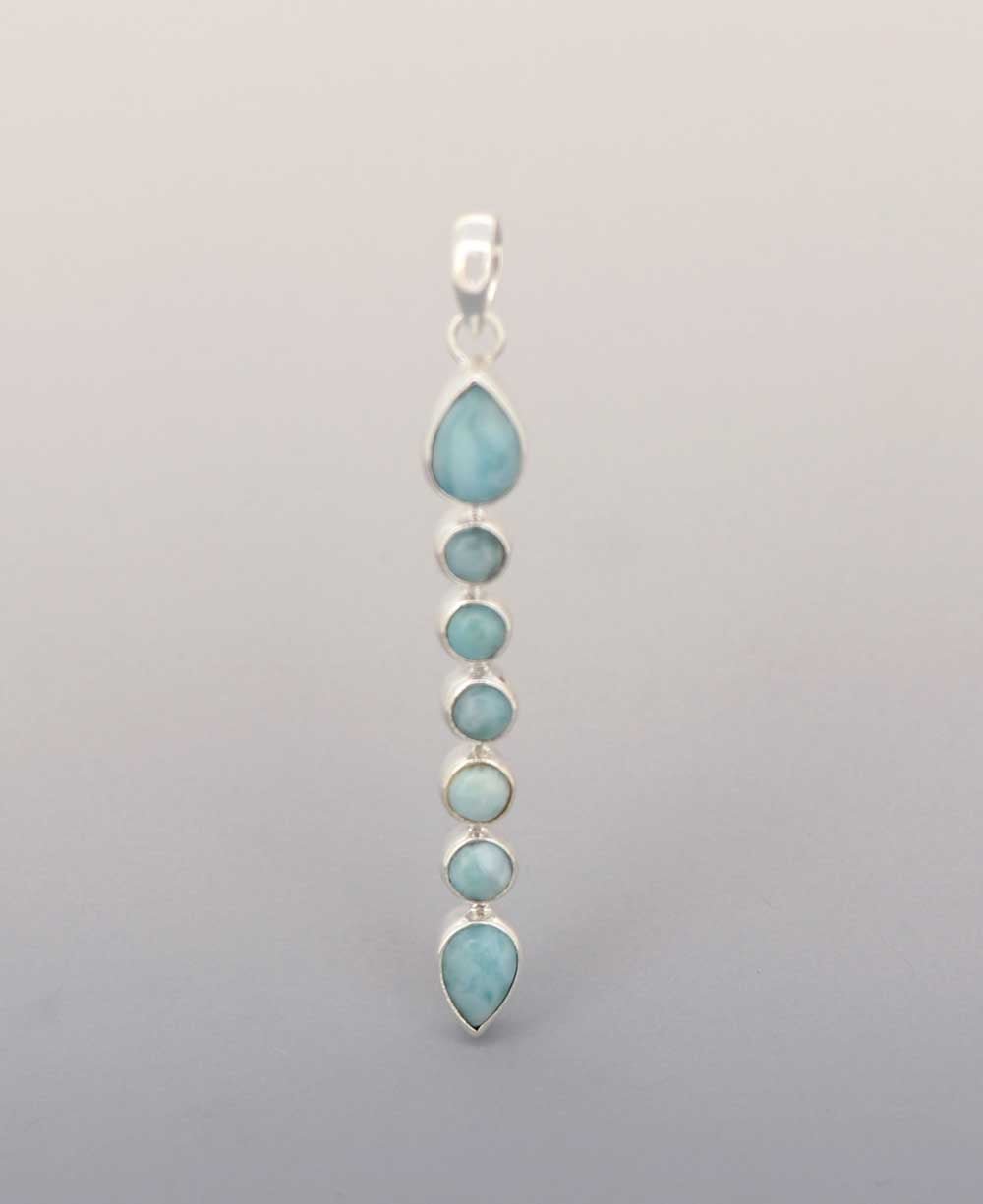 Calming Larimar Seven Stones Pendant、mySite、topwebapps