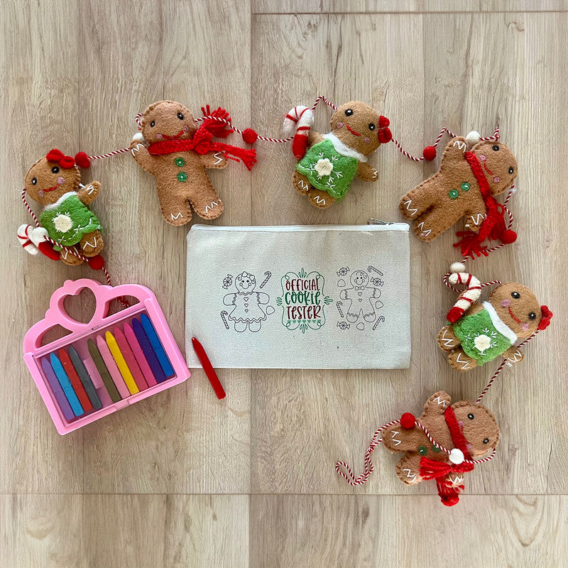 Diy Colouring Pouch | Christmas Cookie Tester | Printed、mySite、camillekostekn