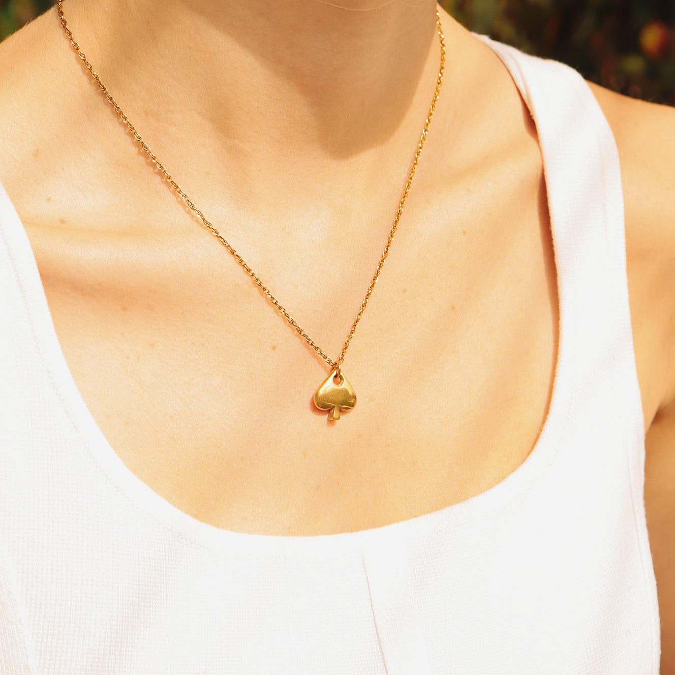 18K Gold PVD Stainless Steel Spade Charm / PDL0213、mySite、dreamappss