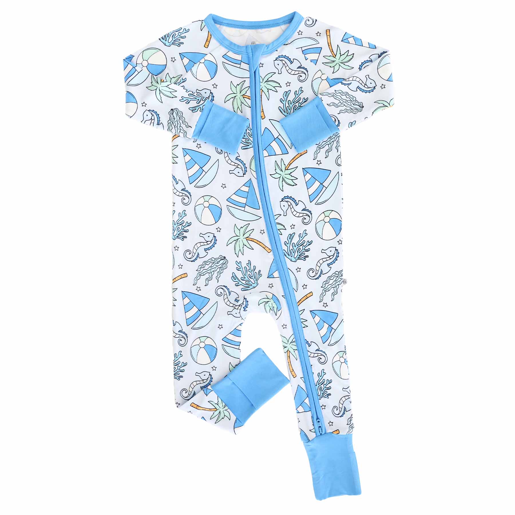  Tiny Tides Convertible Zip Romper | Blue、mySite、layawaytickets