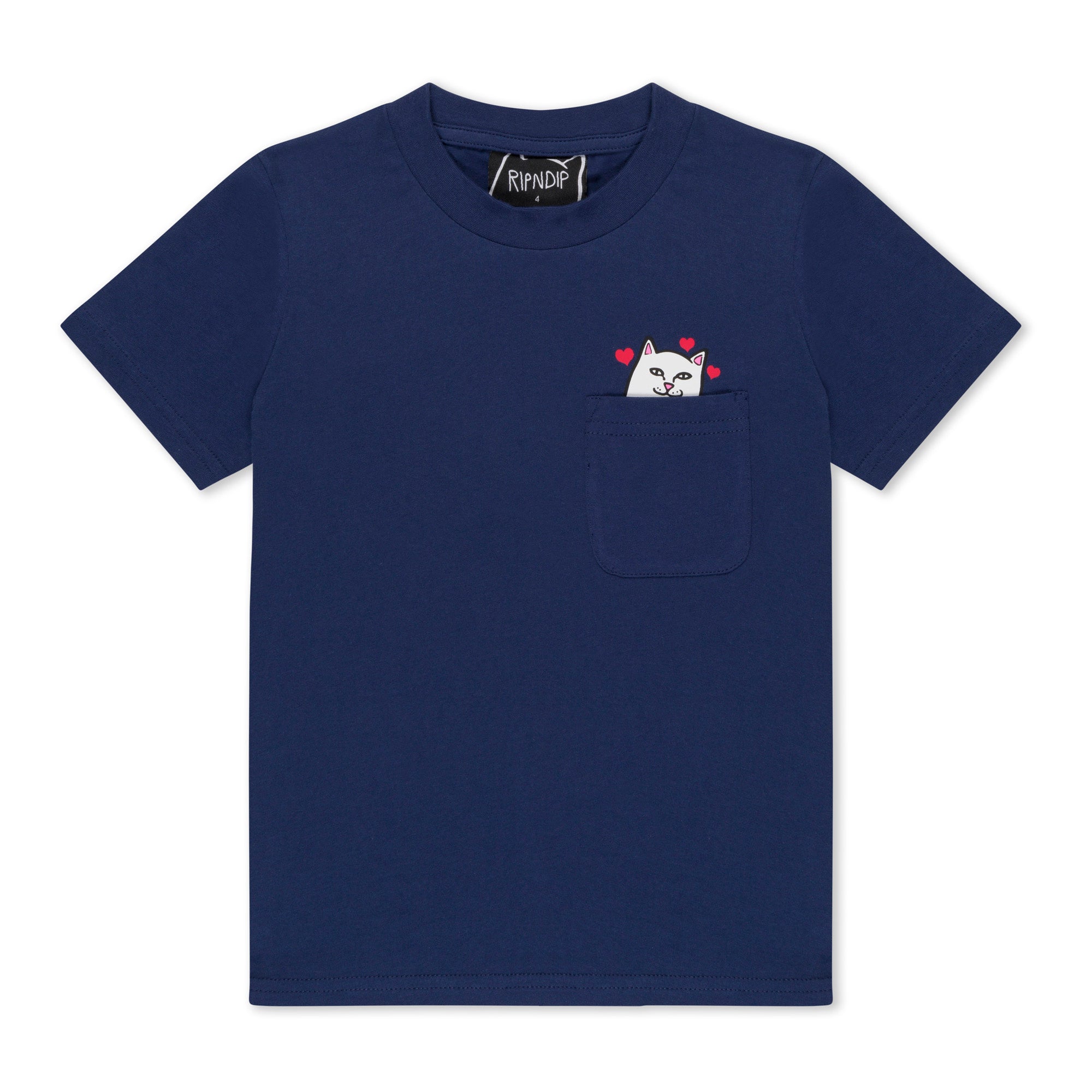  Nermal Loves Kid Pocket Tee (Navy)、mySite、merchandisen