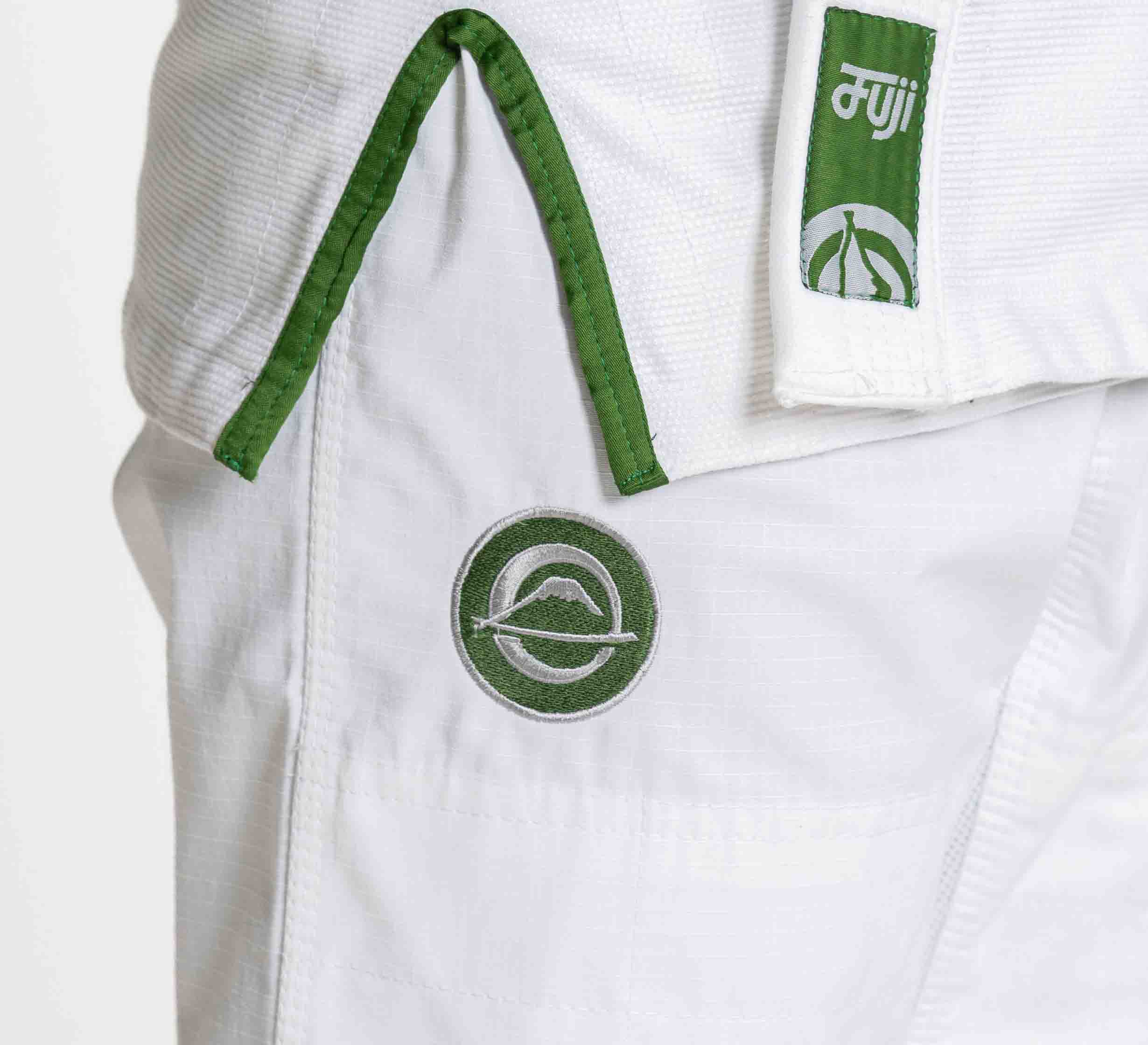 Womens Flow-Tech BJJ Gi White/Green、mySite、gigharbornorthrealestate