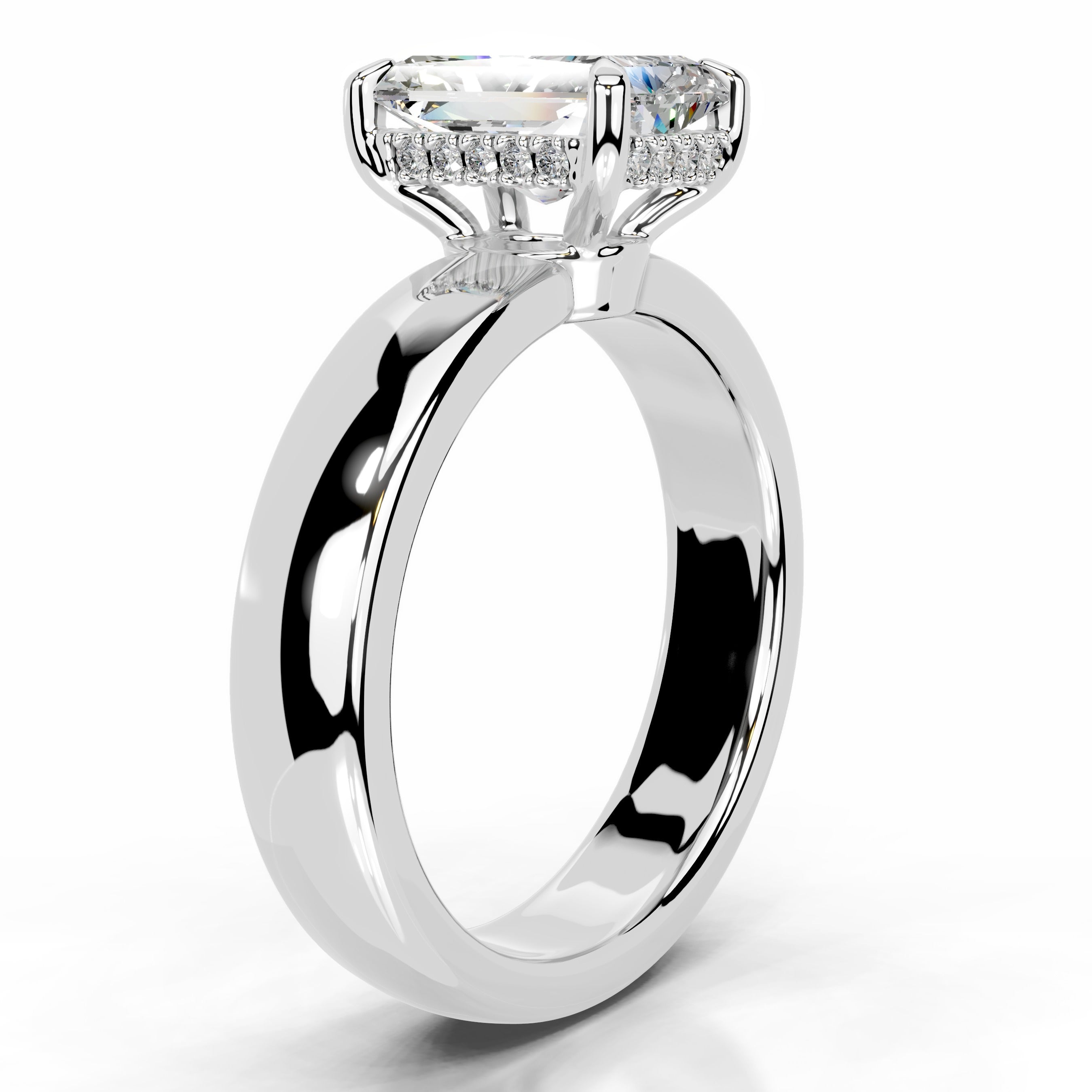 Lux Moissanite & Diamond Ring - 18K White Gold、mySite、hinf8tx79