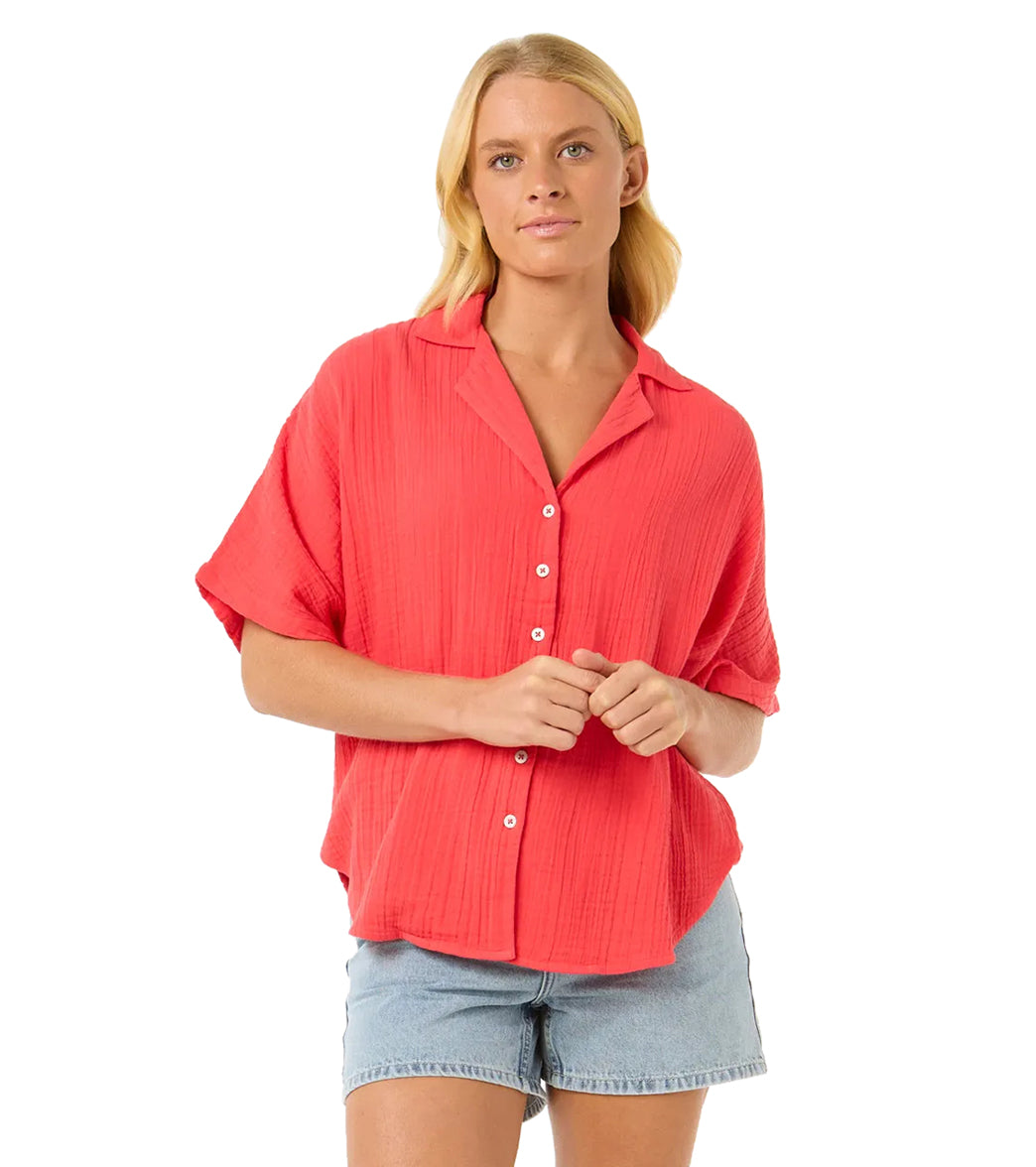 Rip Curl Women's Premium Surf Short Sleeve Shirt、mySite、noshort
