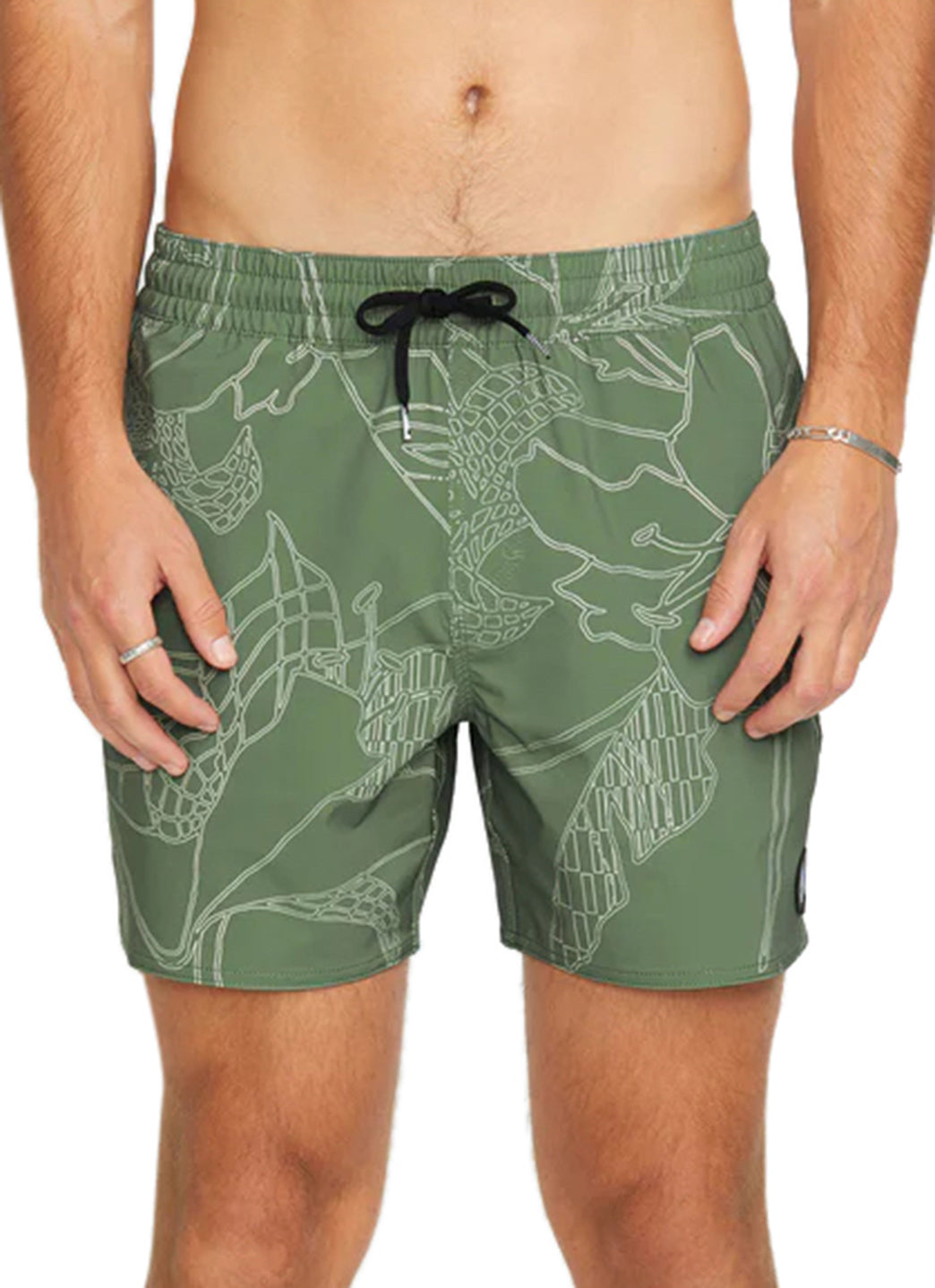 Volcom Men's Lido Print 16 Swim Trunks、mySite、noshort
