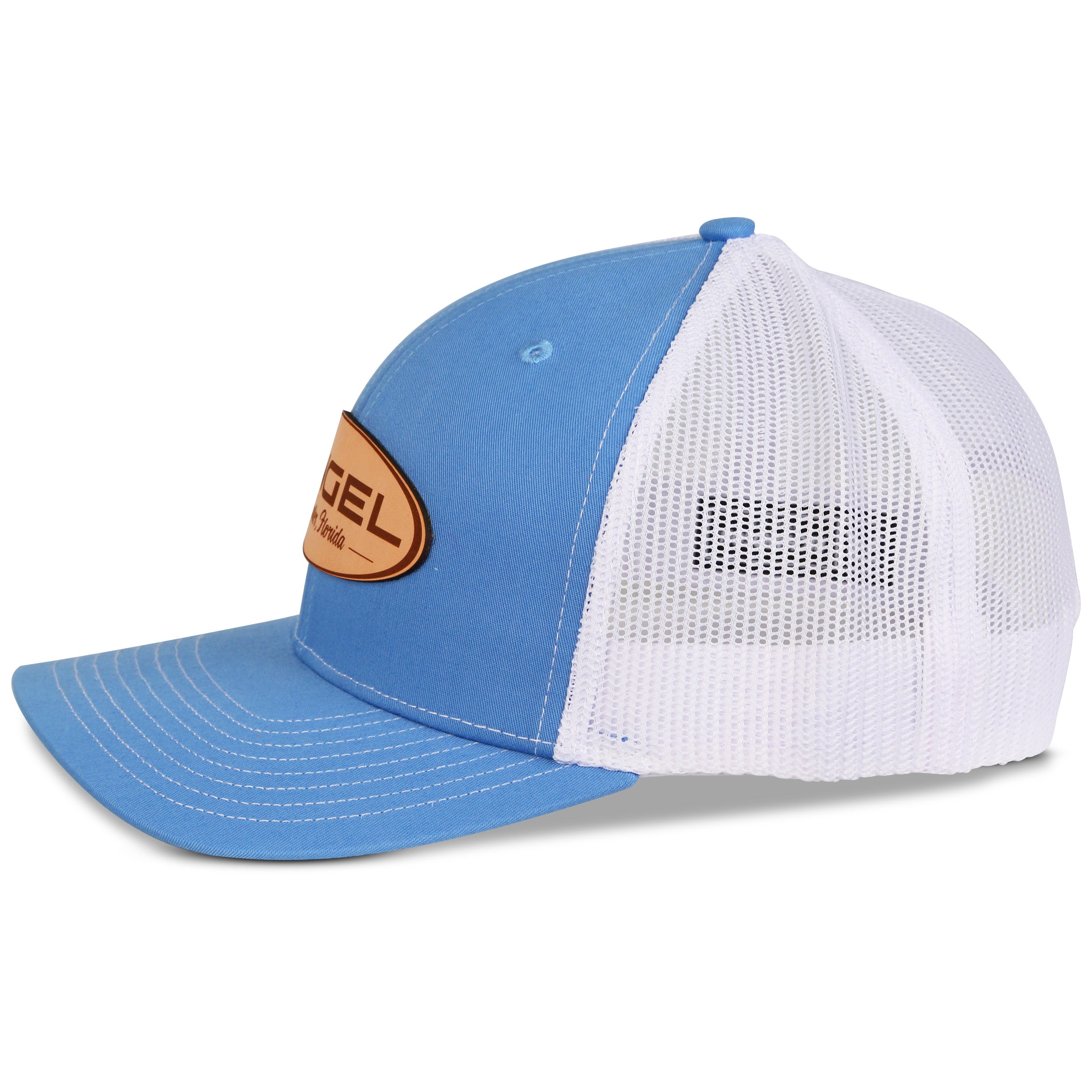 Engel Columbia Blue & White 112 Trucker Cap by Richardson®、mySite、noshort