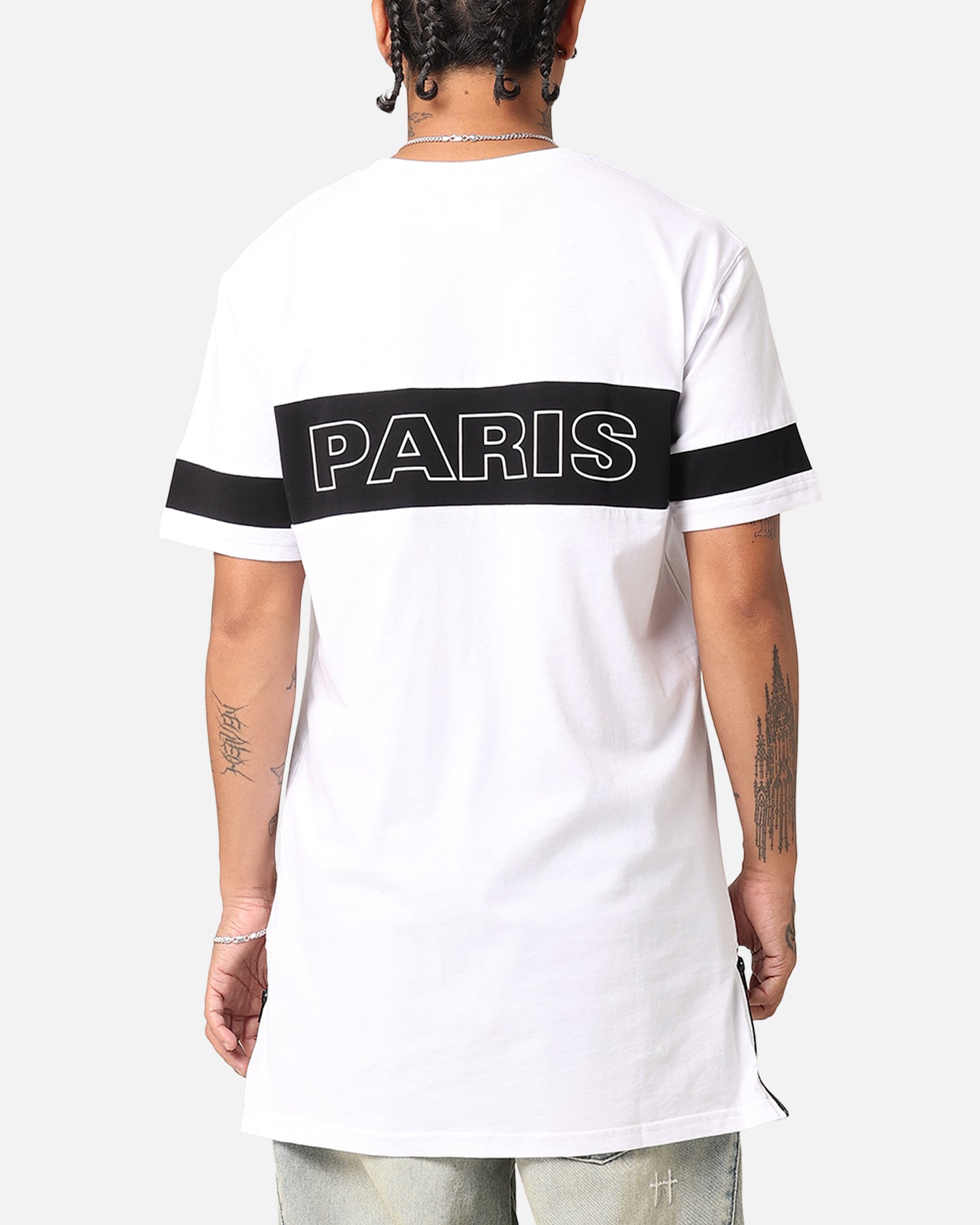 Carré Panneau Short Sleeve T-Shirt White/Black、mySite、zt4zffjzw