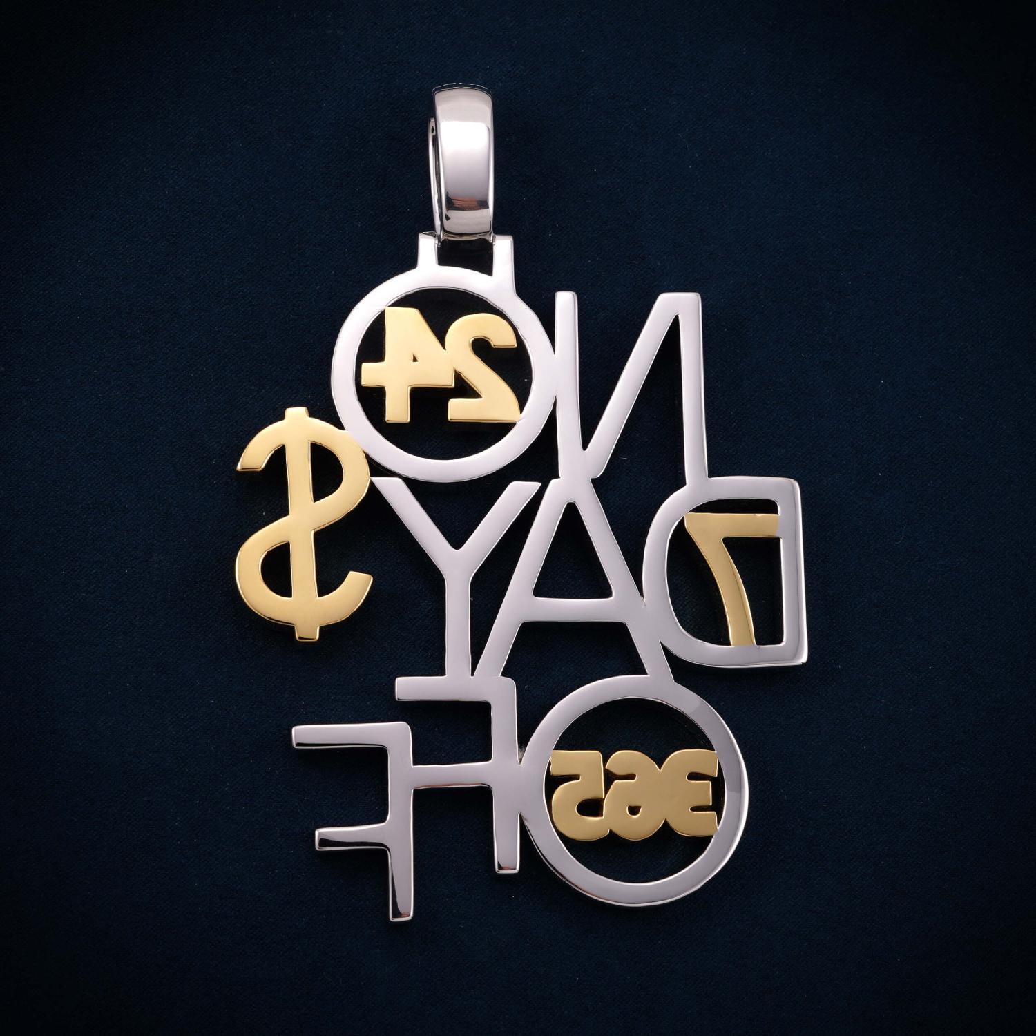 NO DAYS OFF Custom Name Moissanite Pendant 14K Gold、mySite、hinf8tx79