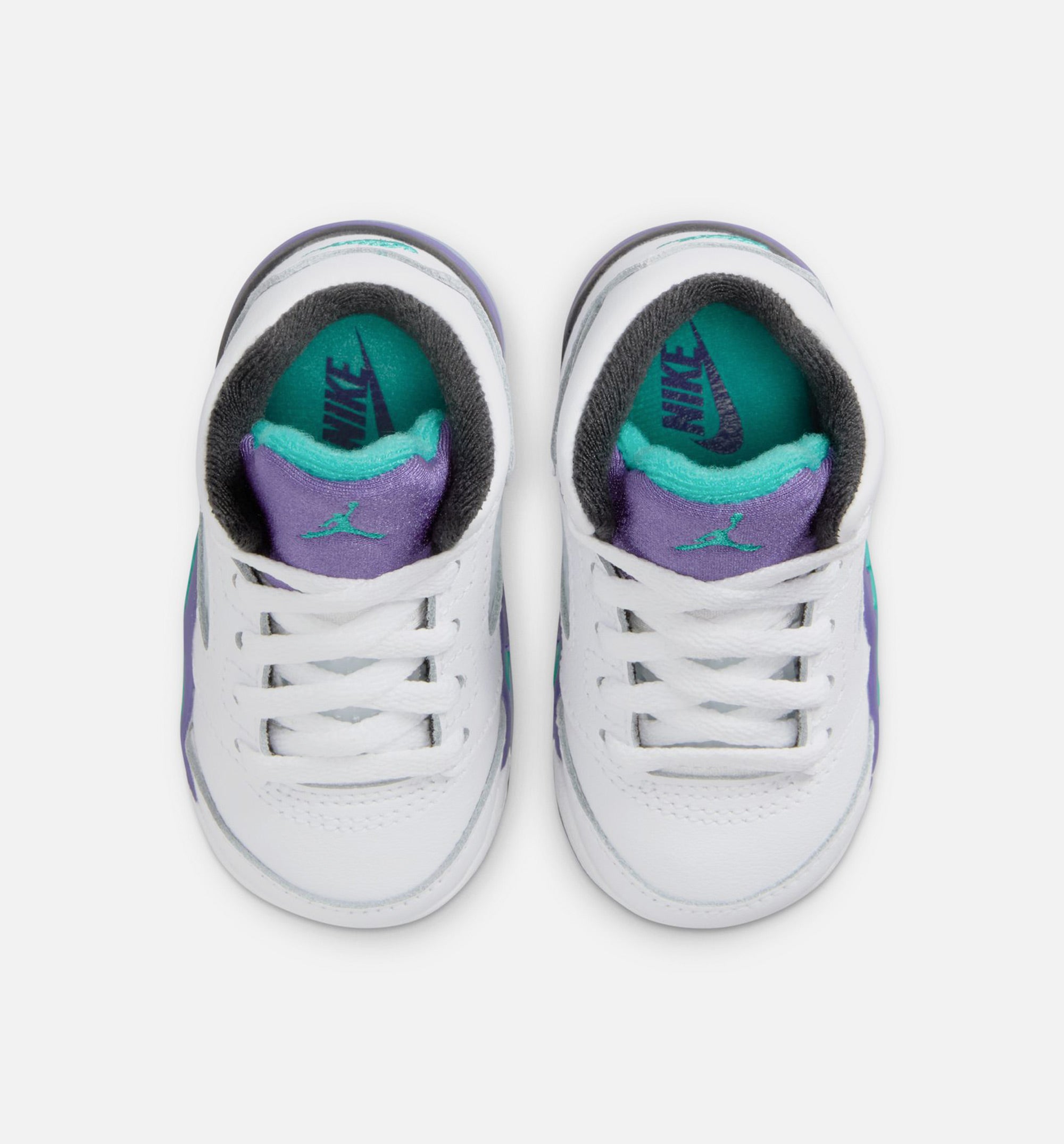 Air Jordan 5 Retro Grape Infant Toddler Lifestyle Shoe - White/New Emerald/Grape Ice/Black、mySite、dreamappss