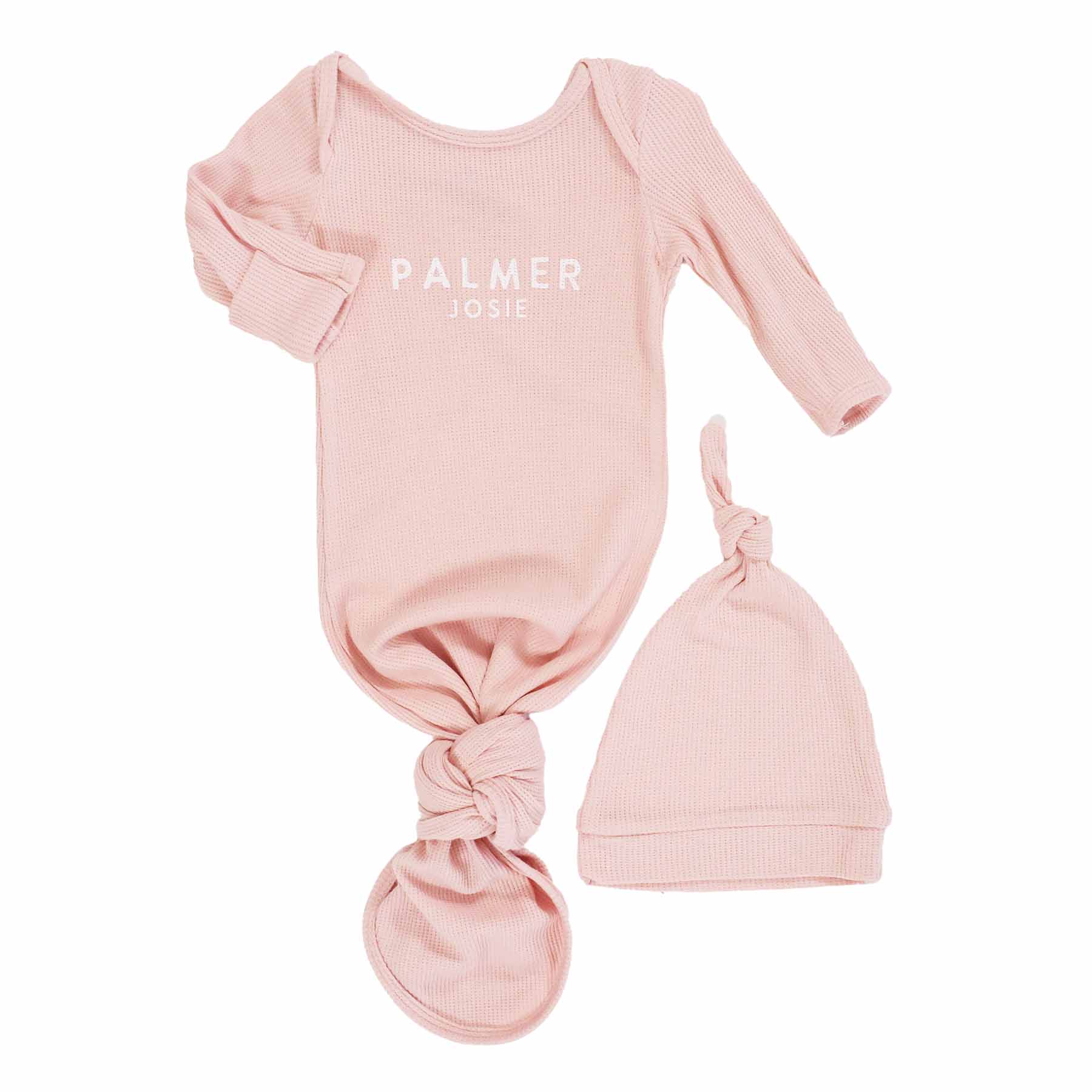  Girl Personalized Bamboo Newborn Baby Knot Gown & Hat、mySite、layawaytickets