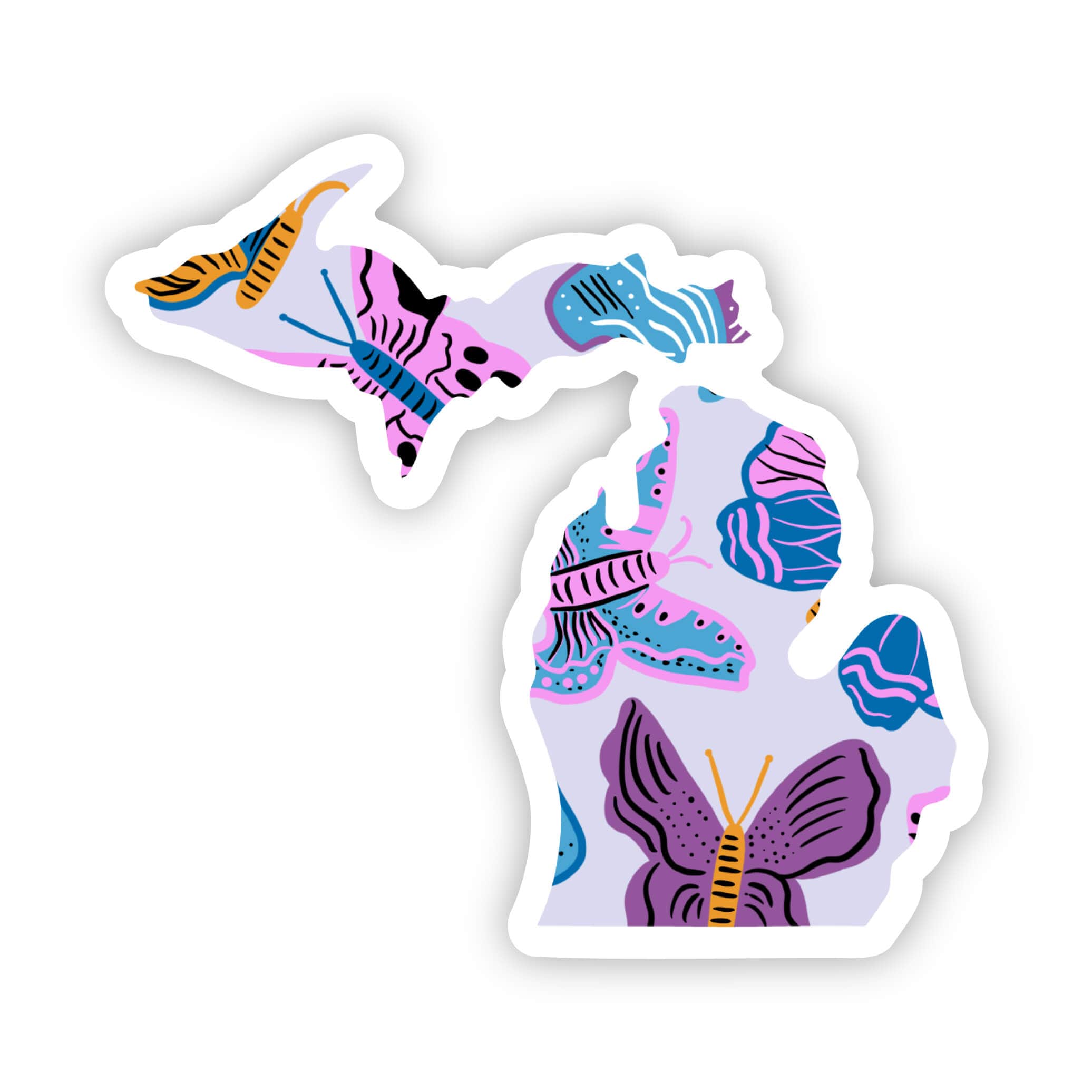  Michigan Sticker - Moth & Butterfly、mySite、elrpsem3k