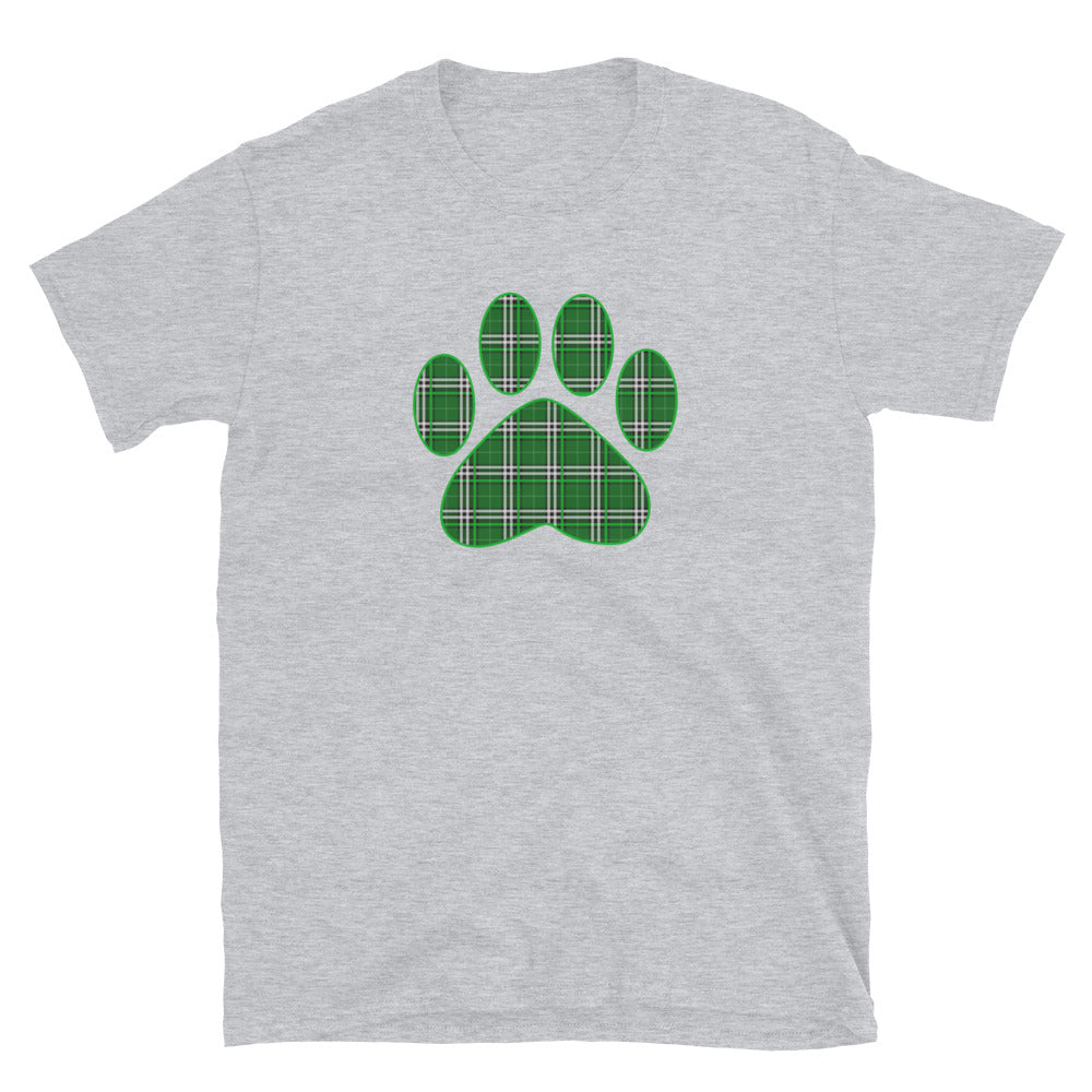 St. Patty's Paw Print Plaid T-Shirt、mySite、camillekostekn