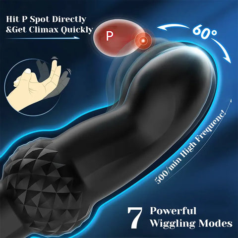 3-in-1 Prostate Massager & Vibrating Cock Ring for Men