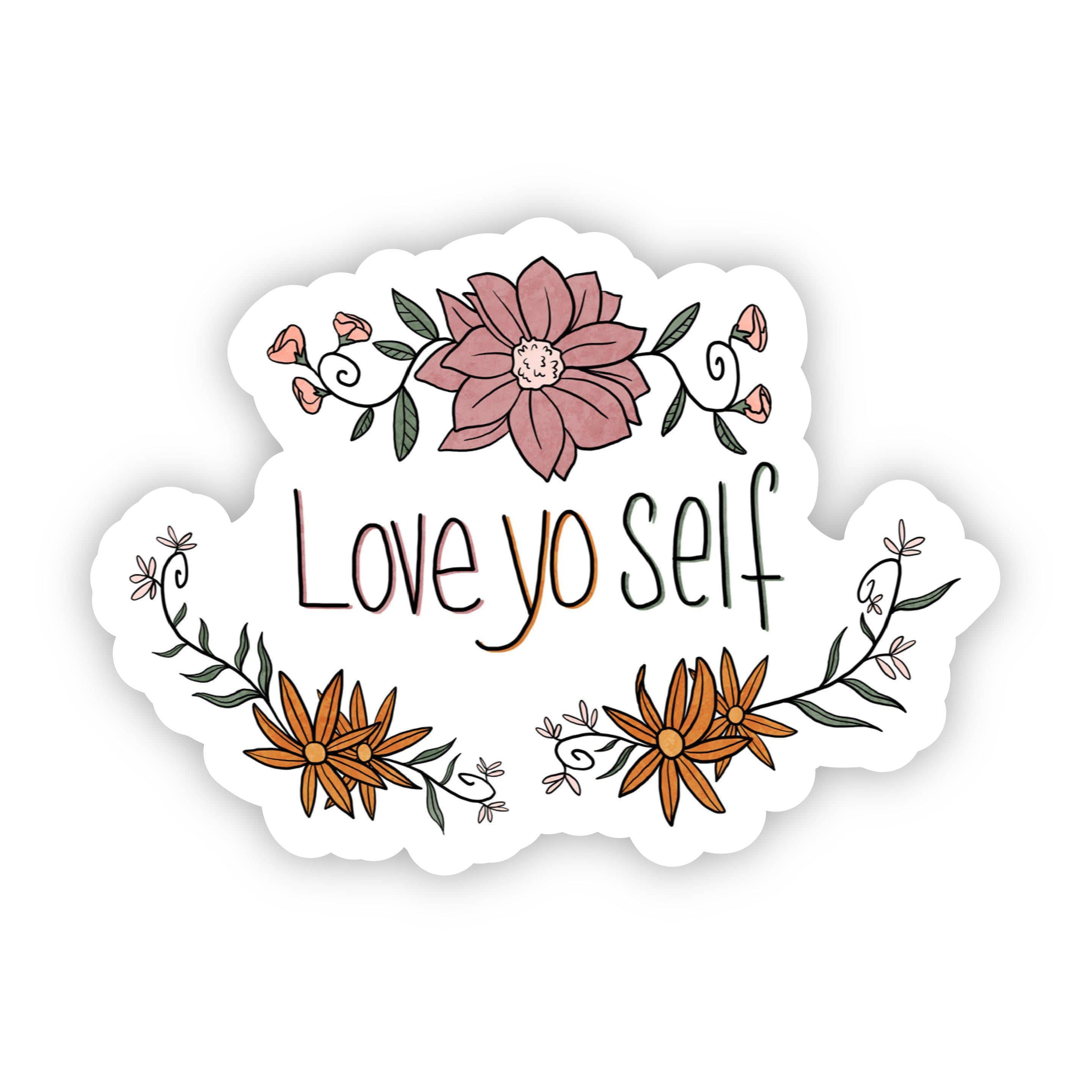  Love Yo Self Floral Sticker、mySite、elrpsem3k
