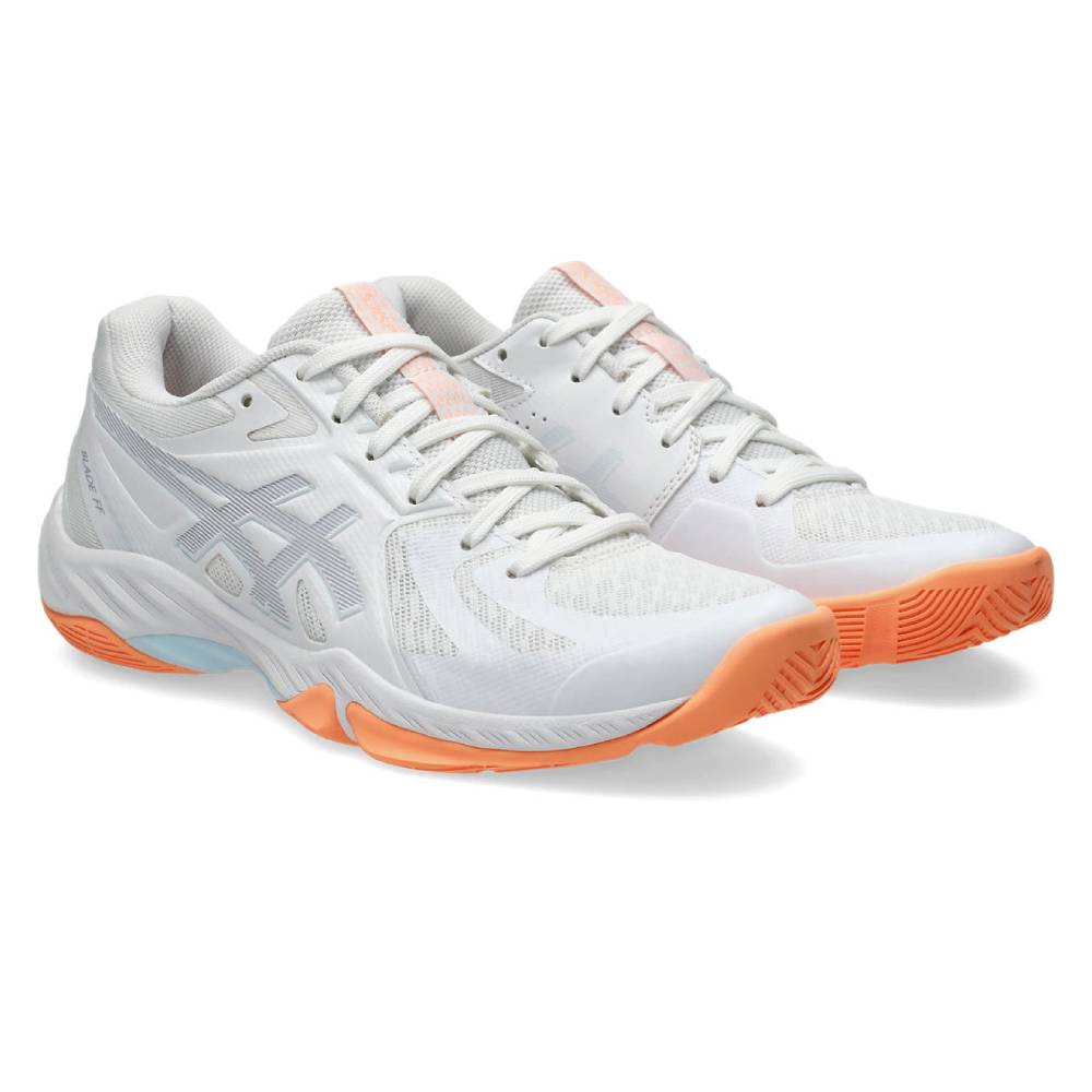 Asics Gel Blade FF Women's Indoor Court Shoe (White/Grey Blue)