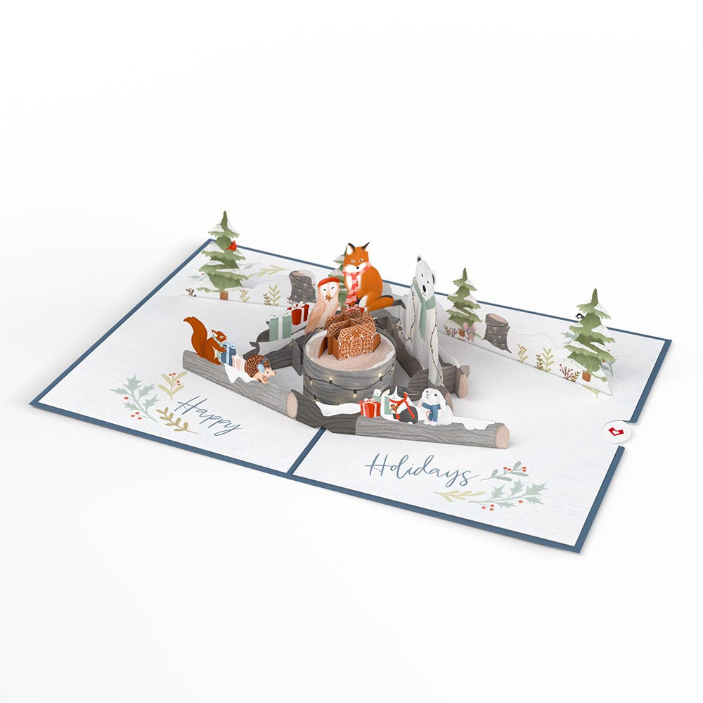 Holiday Woodland Animals Pop-Up Card、mySite、solidvoid