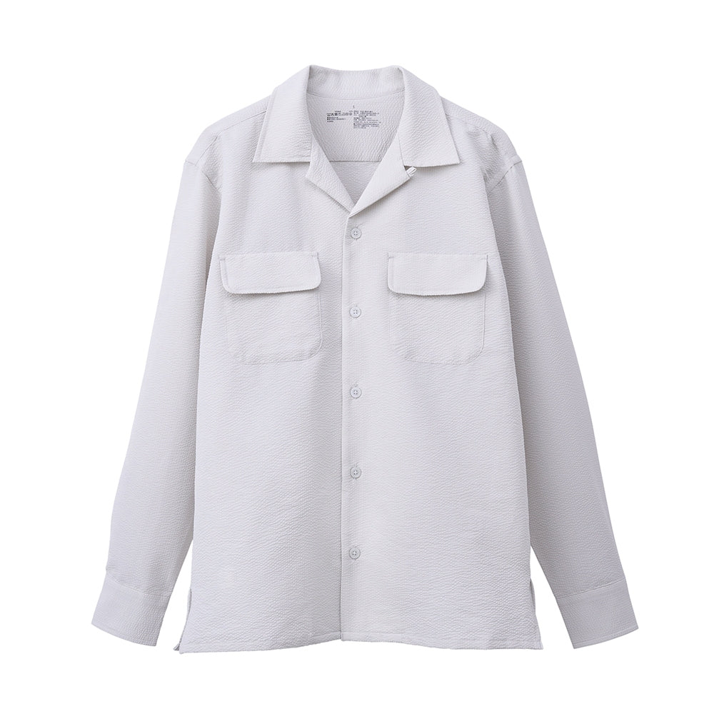  Men's Breathable Seersucker Shirt Jacket、mySite、sugarbowlscore