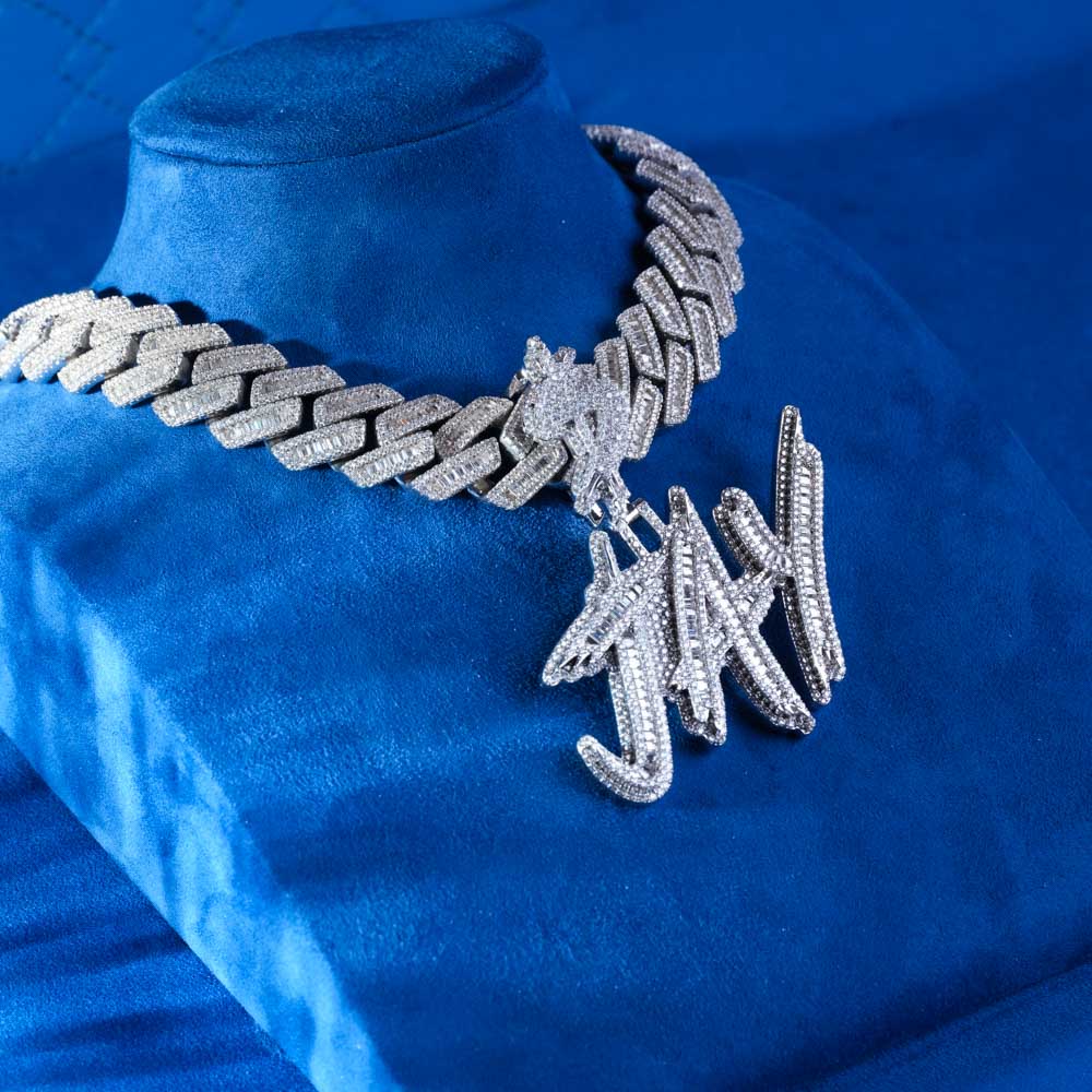 JAY Custom Moissanite Pendant 14K White Gold、mySite、hinf8tx79