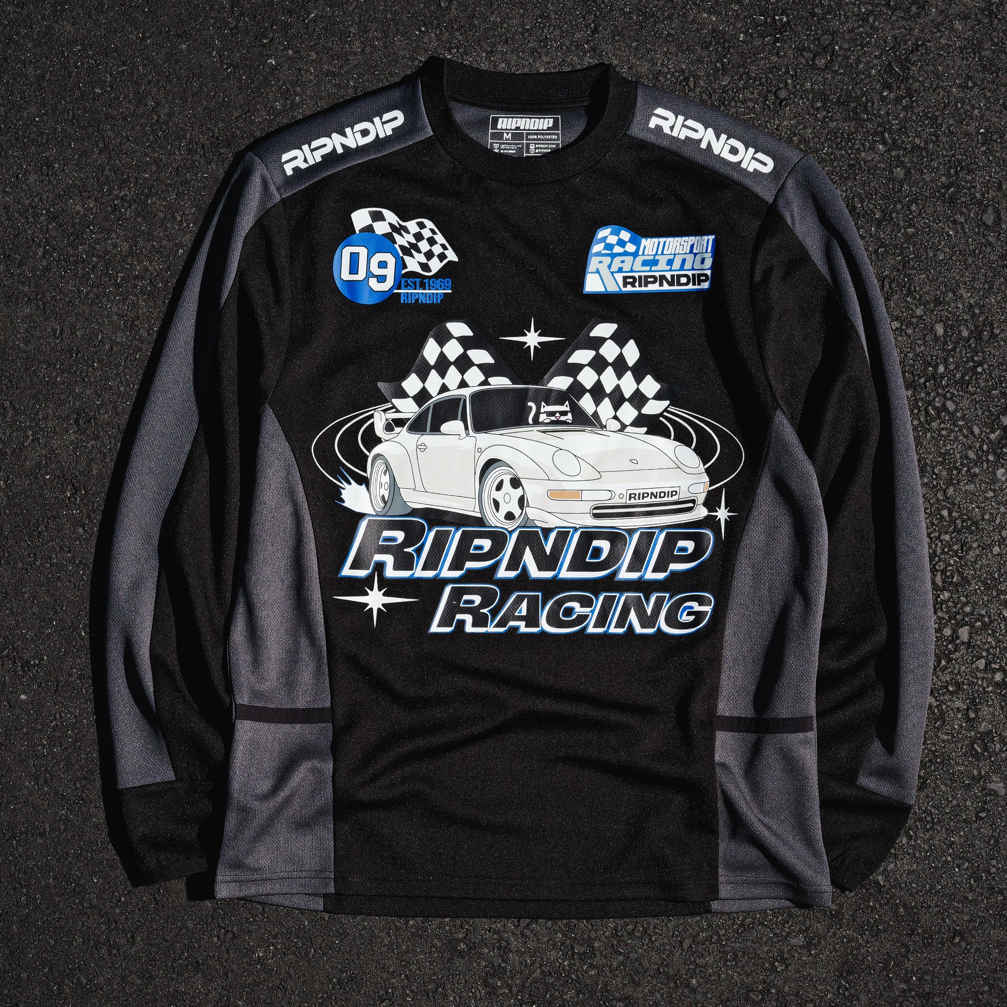  Ripnrace Long Sleeve Jersey (Black/Charcoal)、mySite、merchandisen