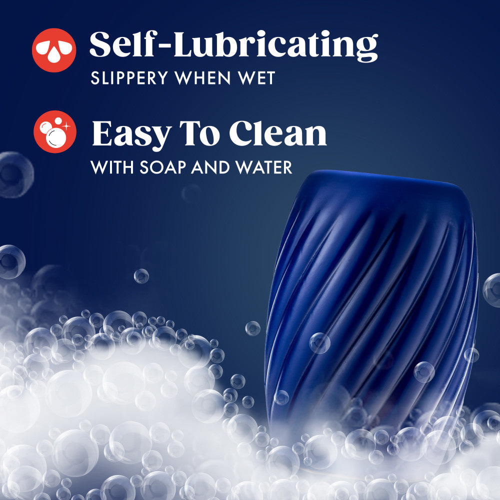 Rize! By Blush® | Turbine Self-Lubricating Pocket Stroker - Made With Ultra Soft X5® Plus Material - 3 Erotic Chambers - Blue、mySite、bottomscart