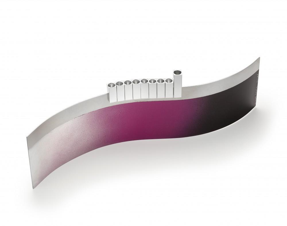 Ombre Wave Menorah by Laura Cowan - Mint, Cobalt, Fuchsia or Purple、mySite、topwebapps