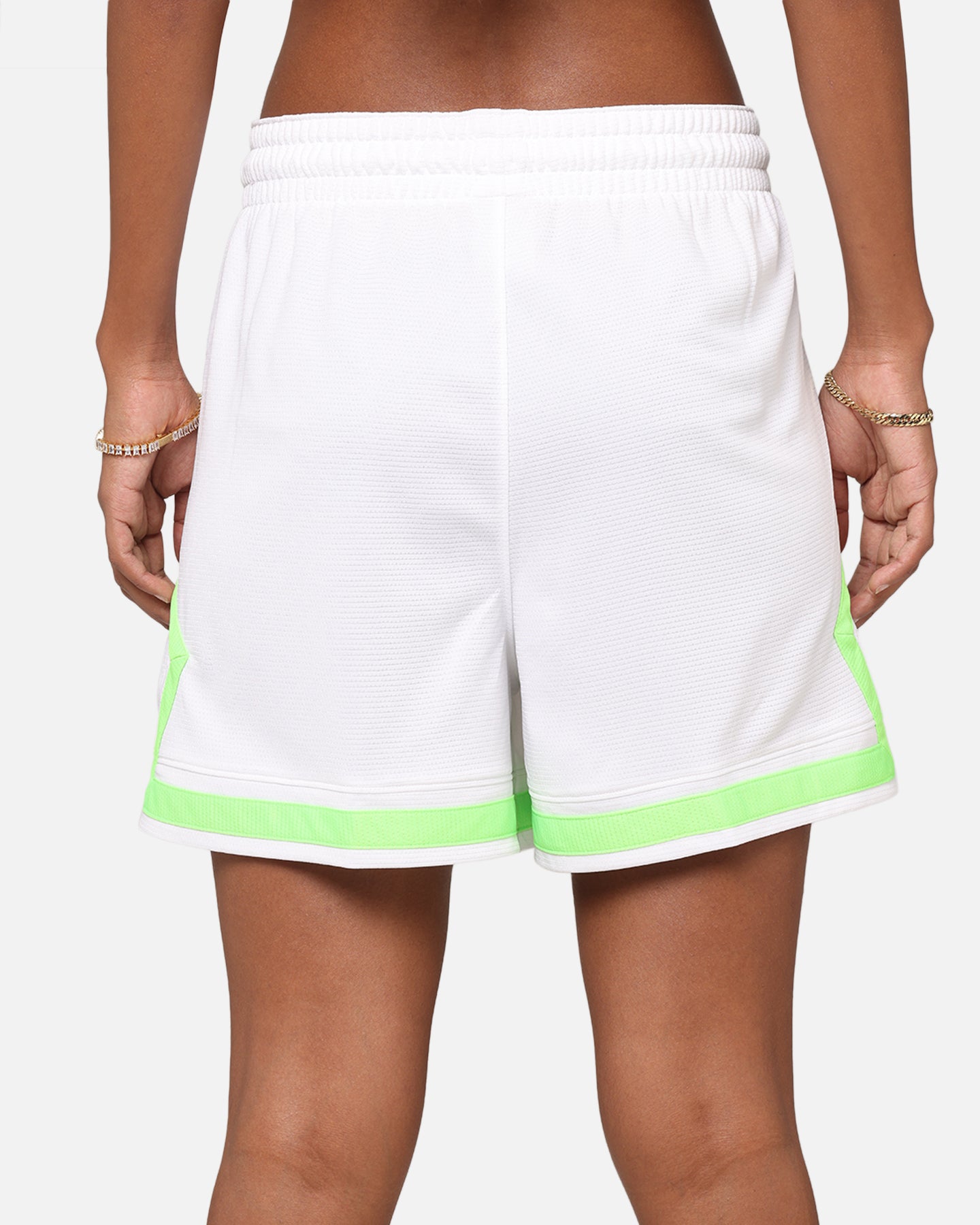 Jordan Women's Dr-FIT 4 Sport Diamond Shorts White/White/Green、mySite、zt4zffjzw
