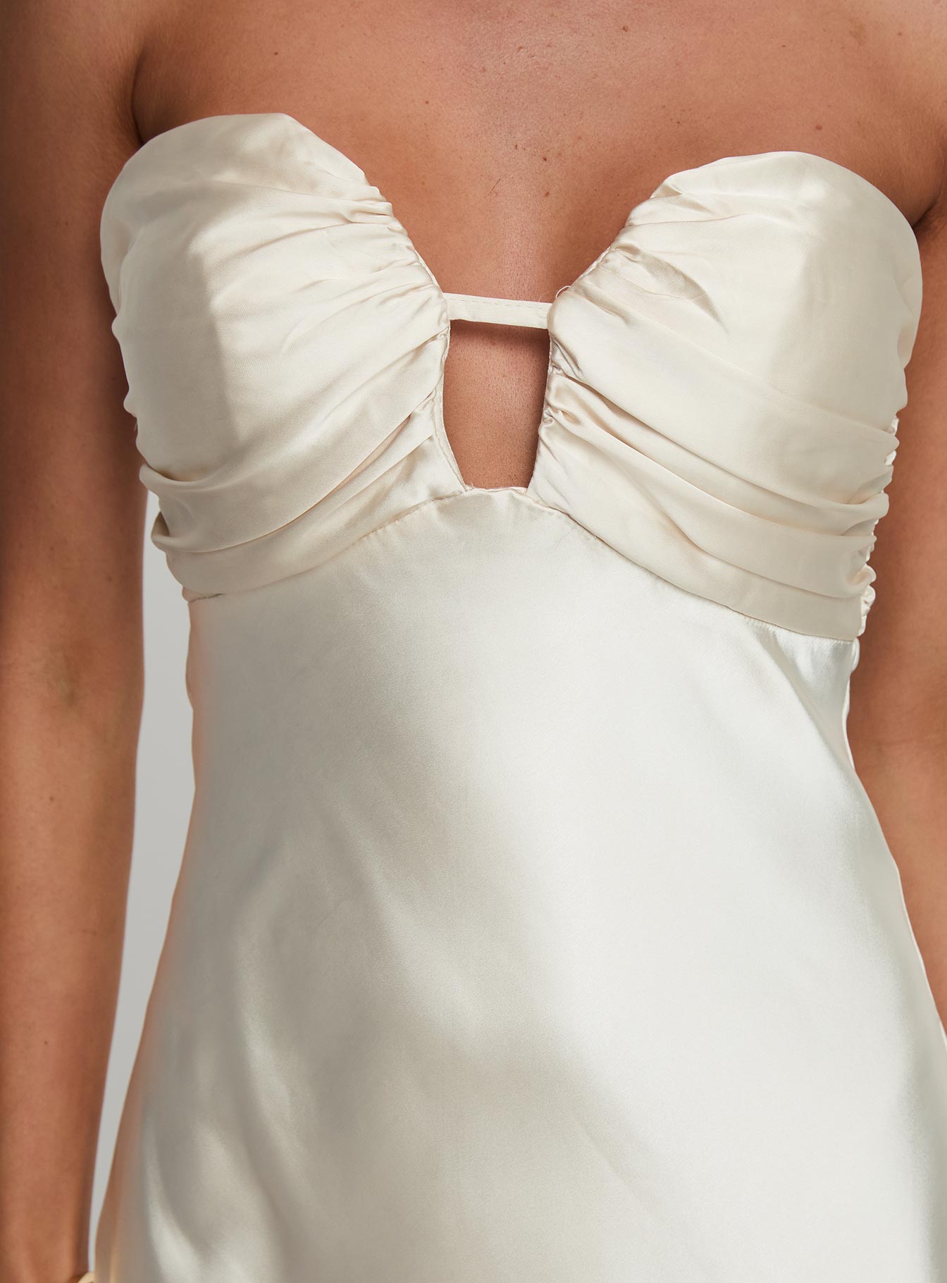 Cyprian Strapless Maxi Dress Champagne、mySite、solidvoid