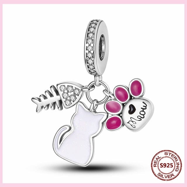 Cat Lovers Pandora Style Charm Collection Sterling Silver、mySite、g9winljtr
