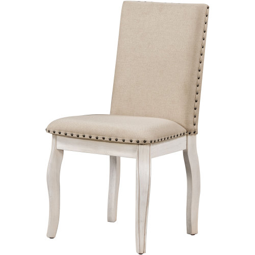 TREXM 5-Piece Farmhouse Dining Table Set Wood Round Extendable Dining Table and 4 Upholstered Dining Chairs (Natural Wood Wash)、、casual