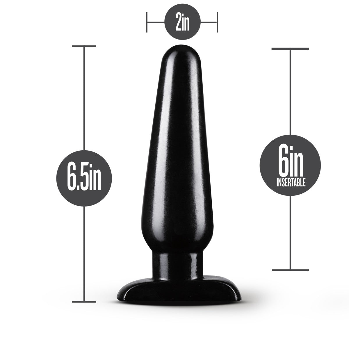 Anal Adventures By Blush® | Basic Black 6.5-Inch Anal Plug、mySite、bottomscart