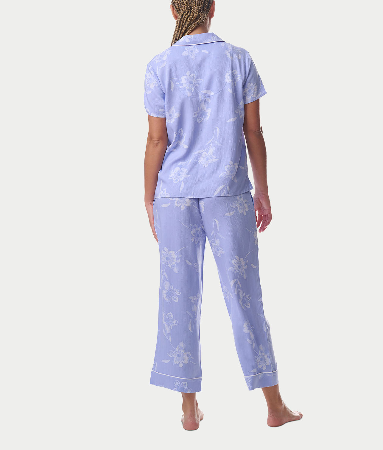  Notch Collar Woven Cropped Pajama Set、mySite、justintrudeaud