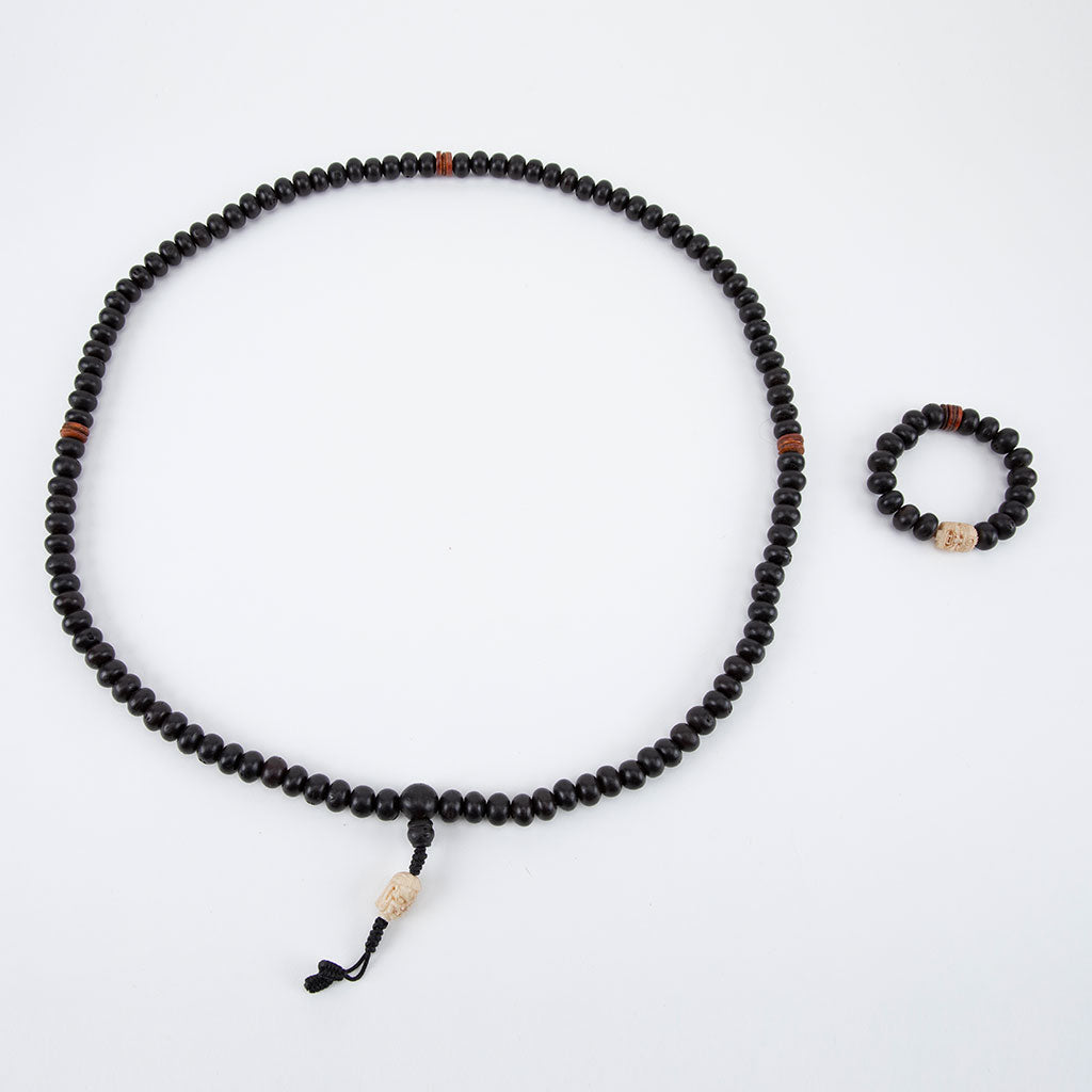 Mahakala, Bone & Bodhi Seed Mala Beads Set、mySite、topwebapps