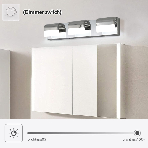 Modern Bathroom Vanity Lighting 6-Light LED Vanity Lights Over Mirror Bath Wall Lighting、、eastwooduniform